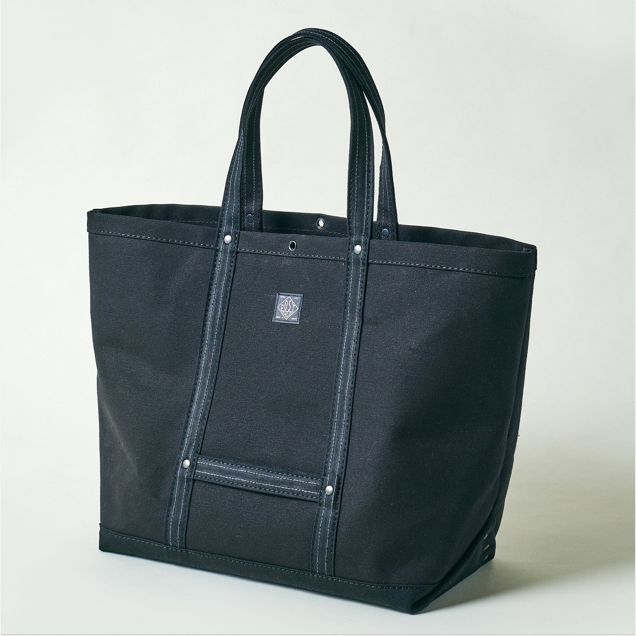 #4203-CB Bell Tote (M) : cotton canvas black