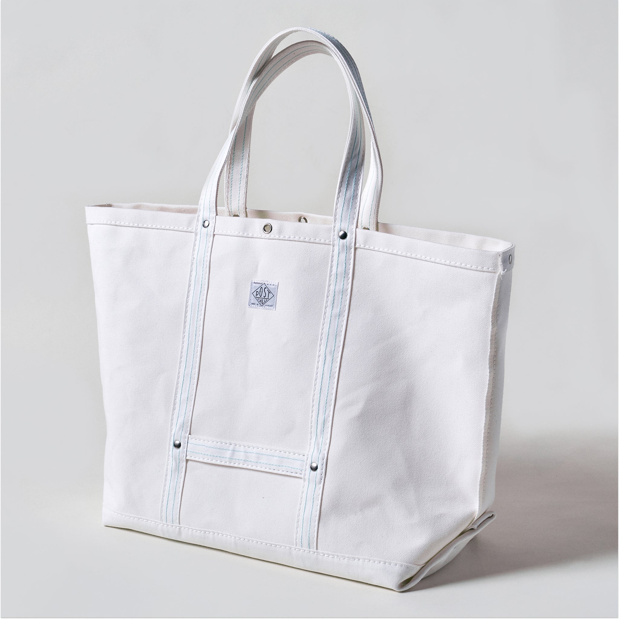 #4203-CW Bell Tote (M) : cotton canvas white