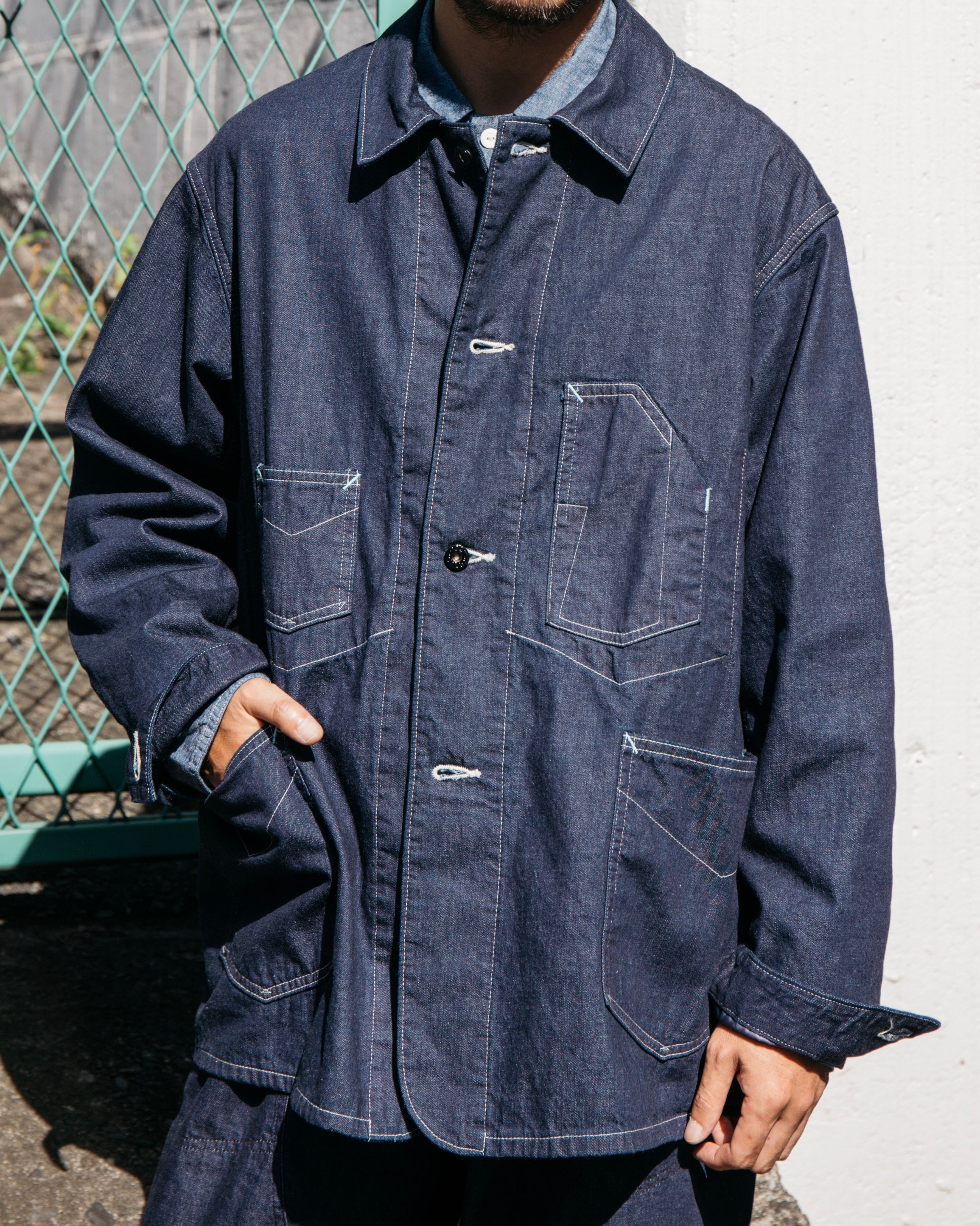 #3111-8DI De Luxe Railroader 2 : 8 oz. denim w/taffeta lining indigo