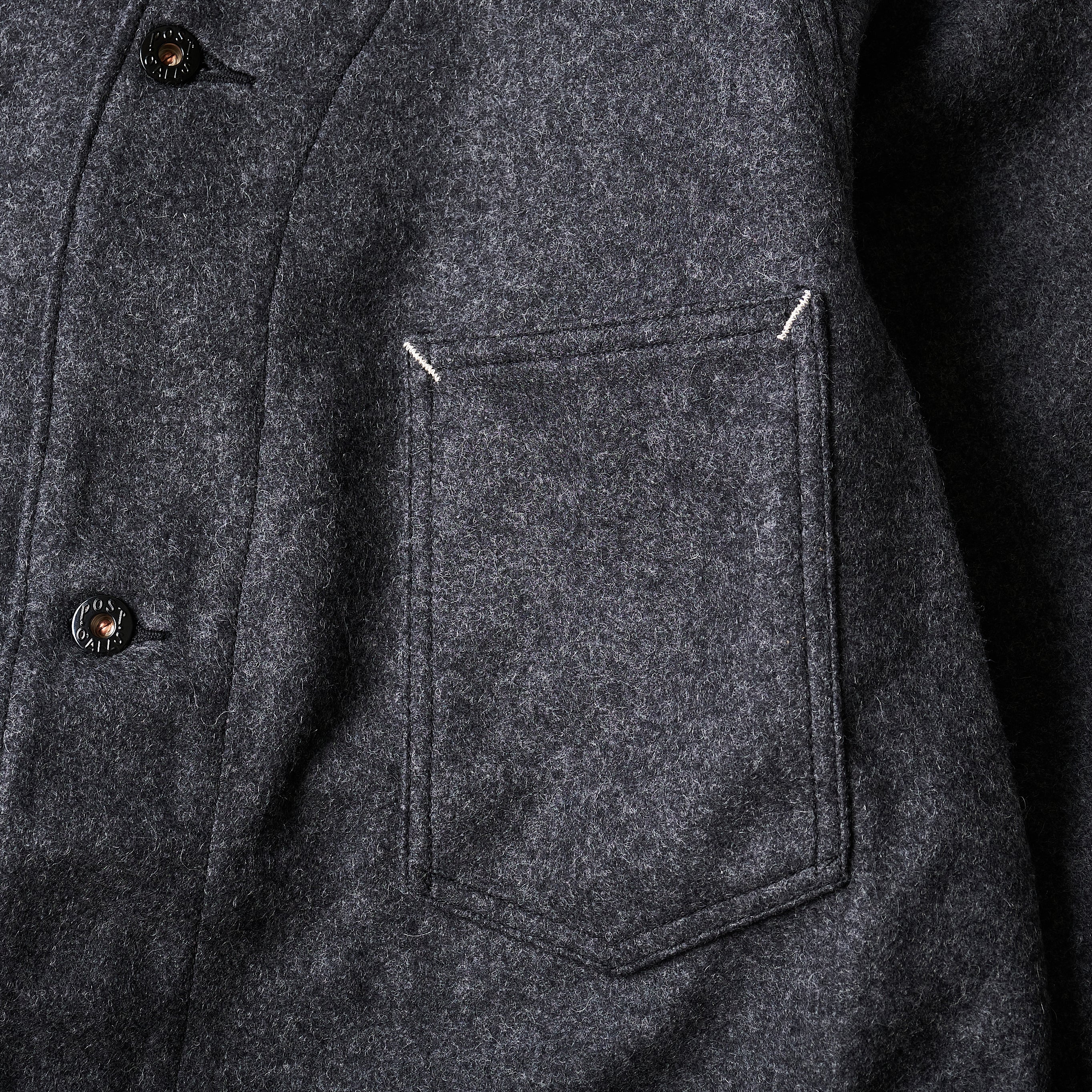 #3103 POST 42 DV WM1 : wool melton charcoal