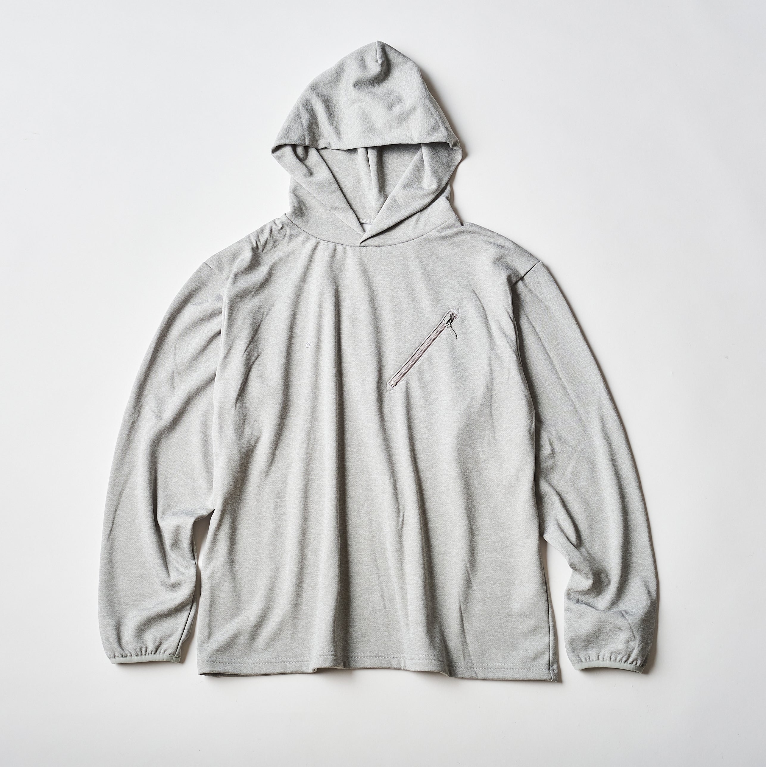#3613 EZ Hoodie LLC 2 J2 : poly jersey light ash