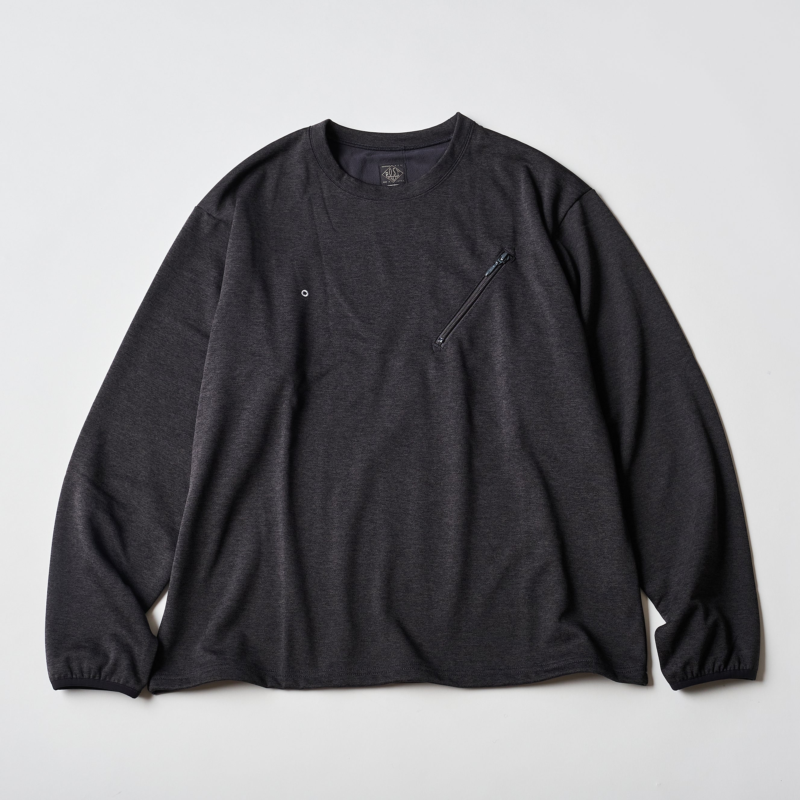 #3612 EZ LS Tee 2 J1 : poly jersey charcoal