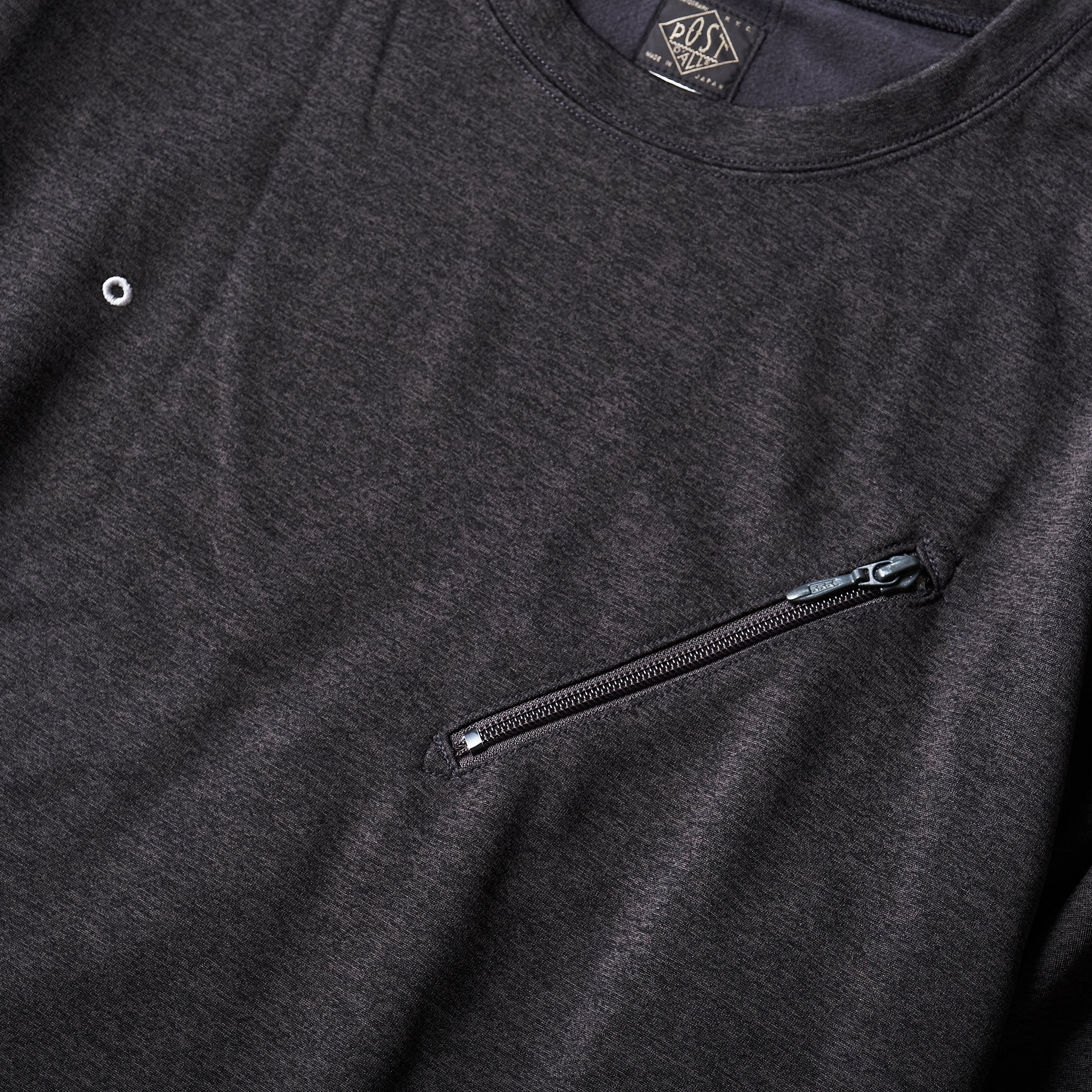 #3612 EZ LS Tee 2 J1 : poly jersey charcoal
