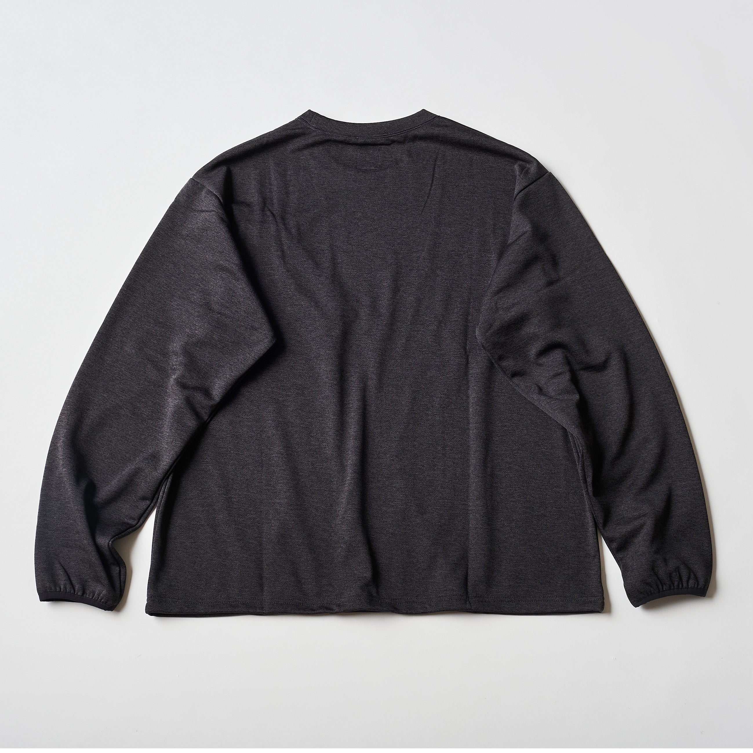#3612 EZ LS Tee 2 J1 : poly jersey charcoal