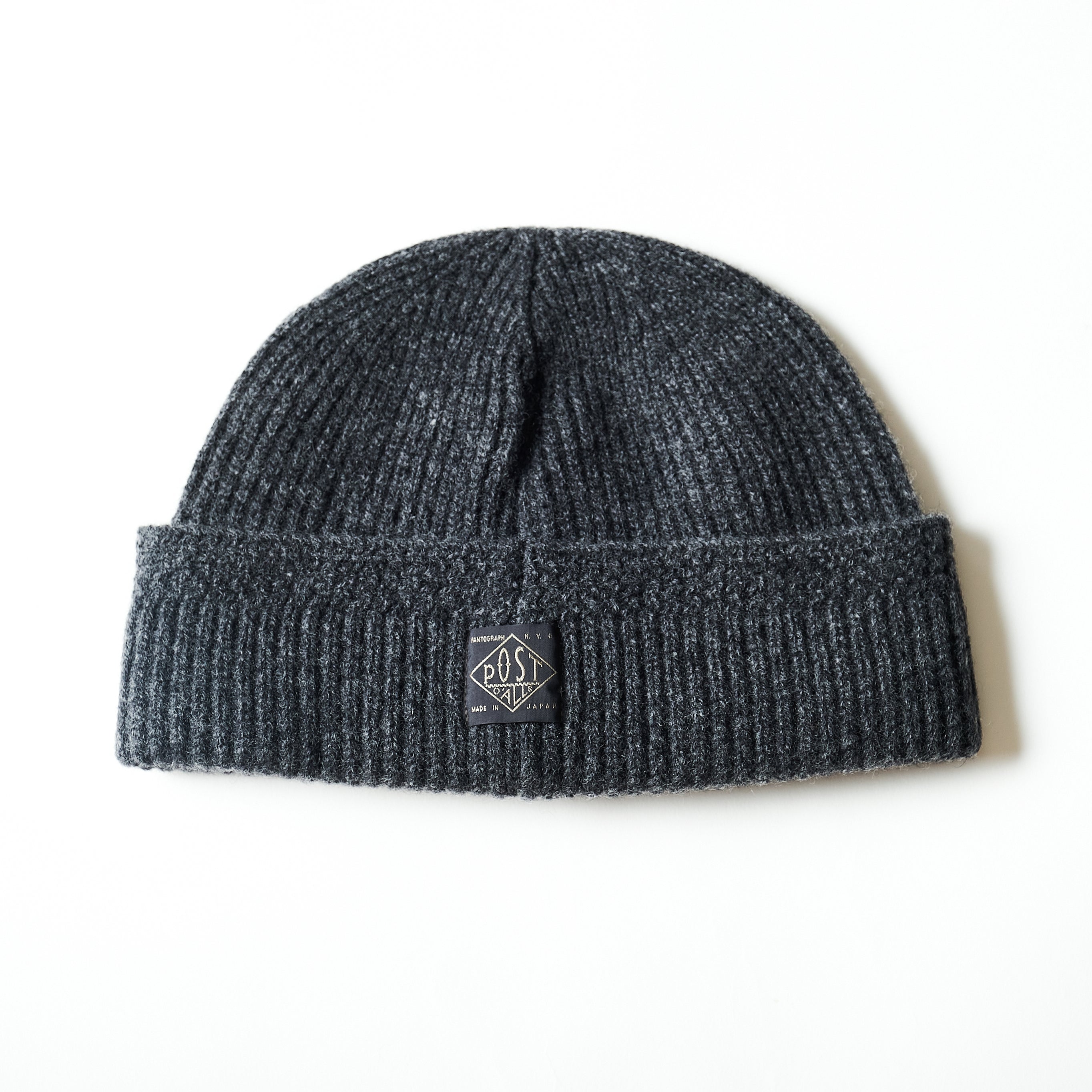 #4102 POST Beanie WN2 : wool knit charcoal heather