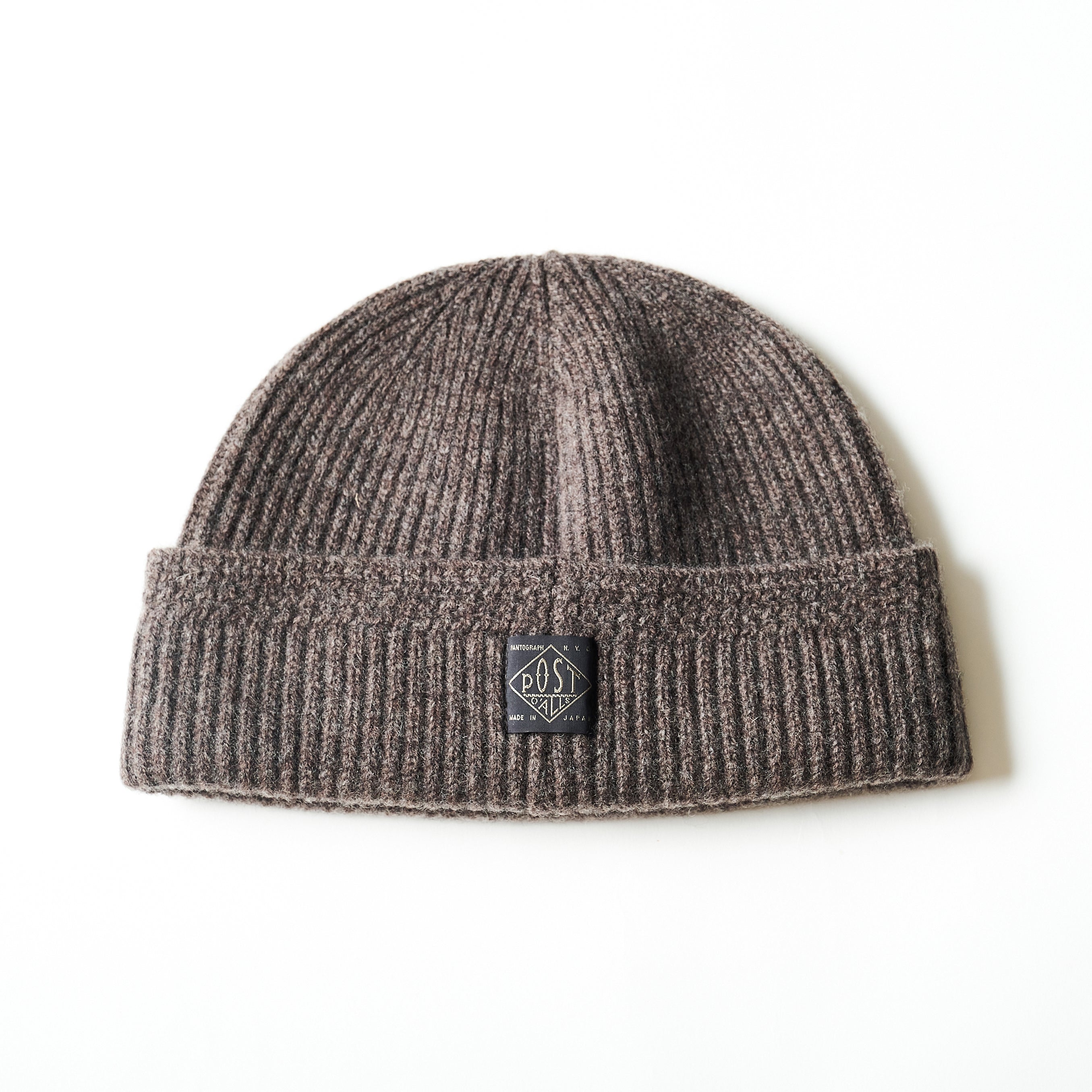 #4102 POST Beanie WN4 : wool knit brown heather