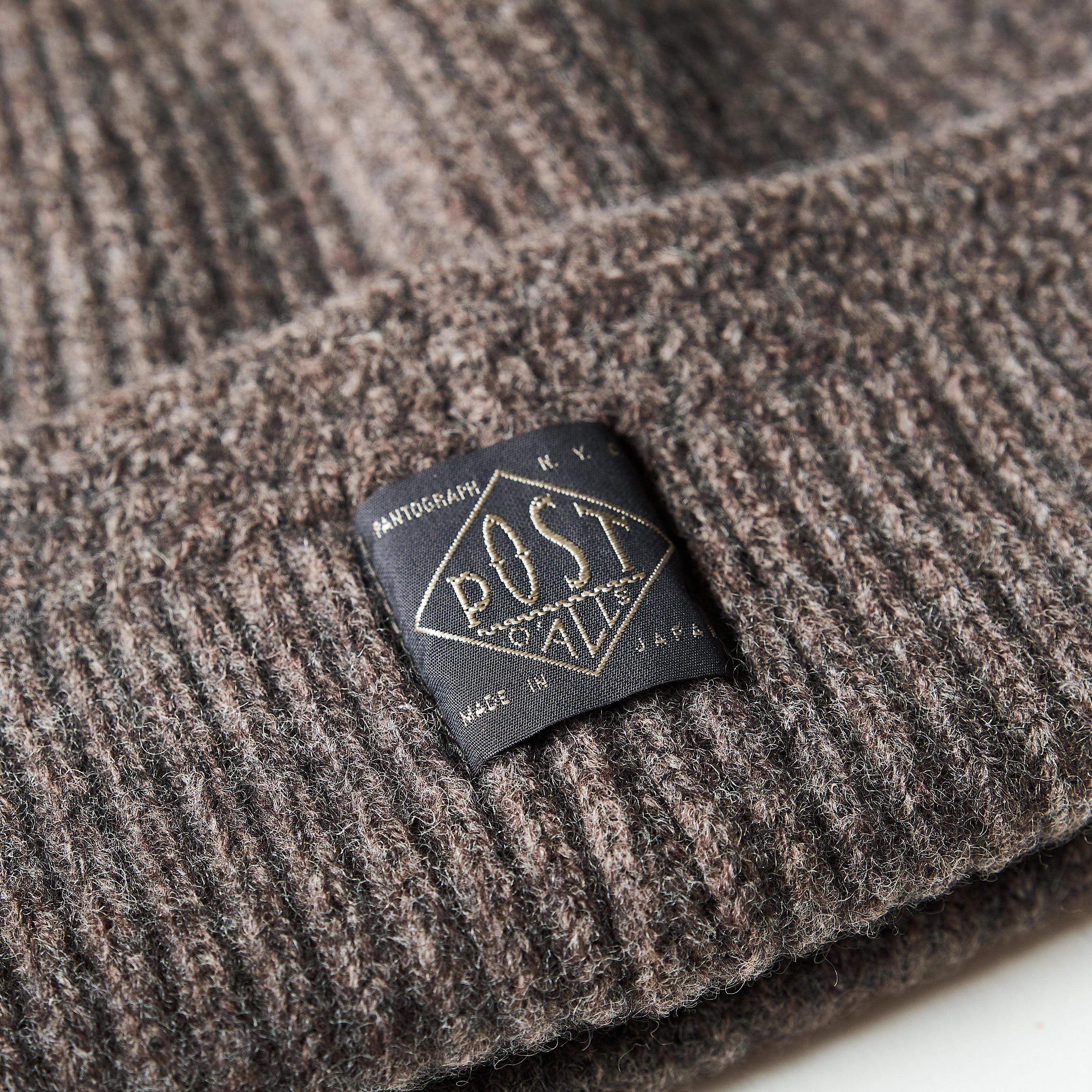 #4102 POST Beanie WN4 : wool knit brown heather