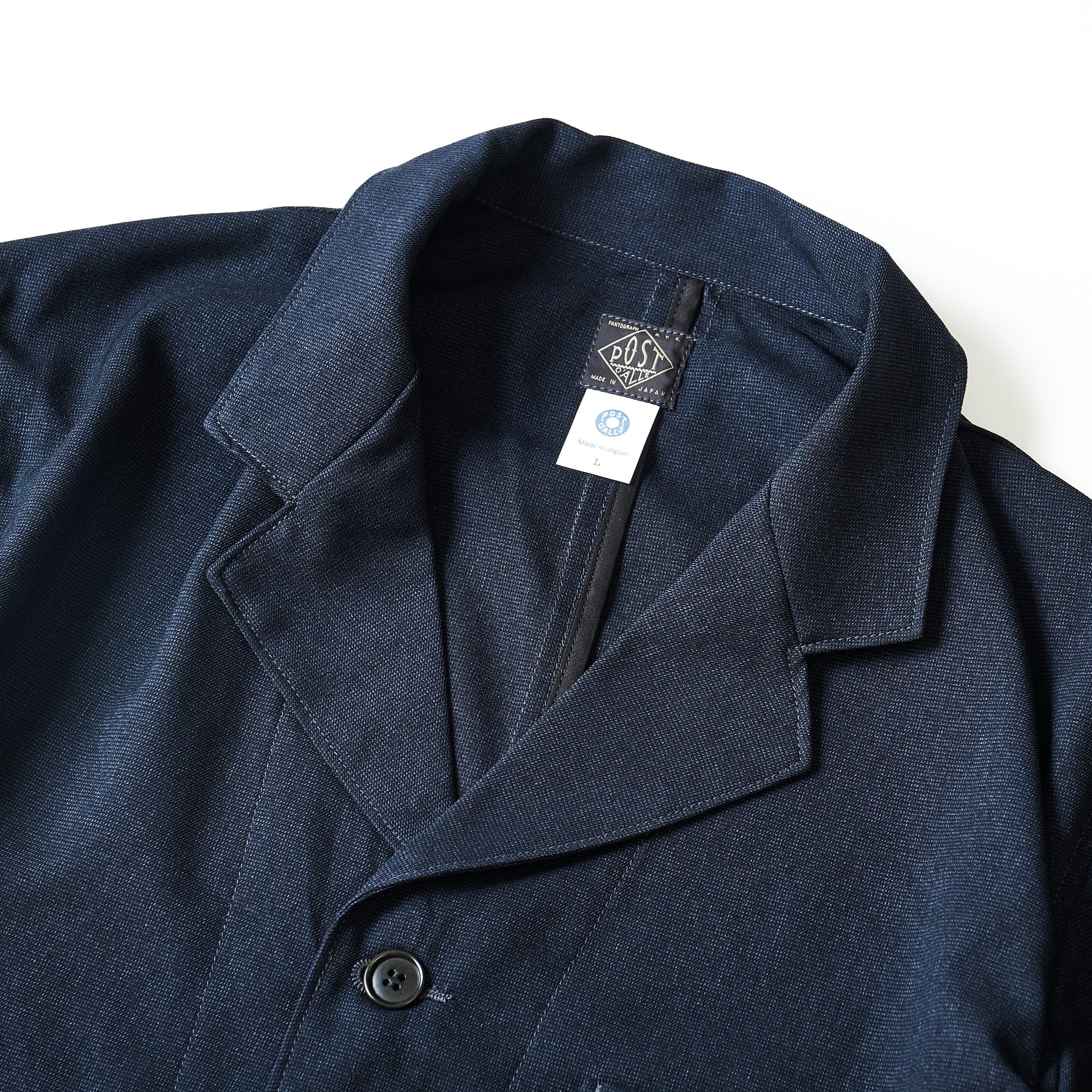 着用1回 美品 POST O'ALLS OK Rider Navy ポリツイード 3101 OK Rider 2 PTW2 : poly tweed navy