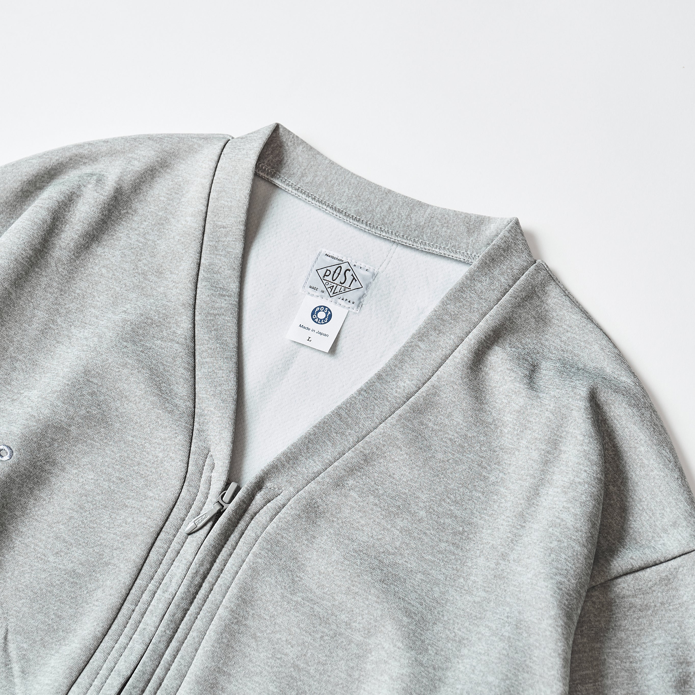 #3609-J2 EZ Zip Cardigan : poly jersey light ash