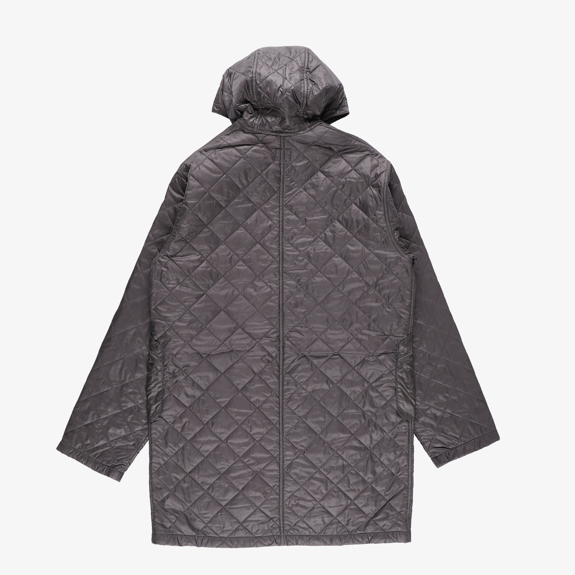 #2137-QT2 STREAMLINER Coat : quilted nylon taffeta grey