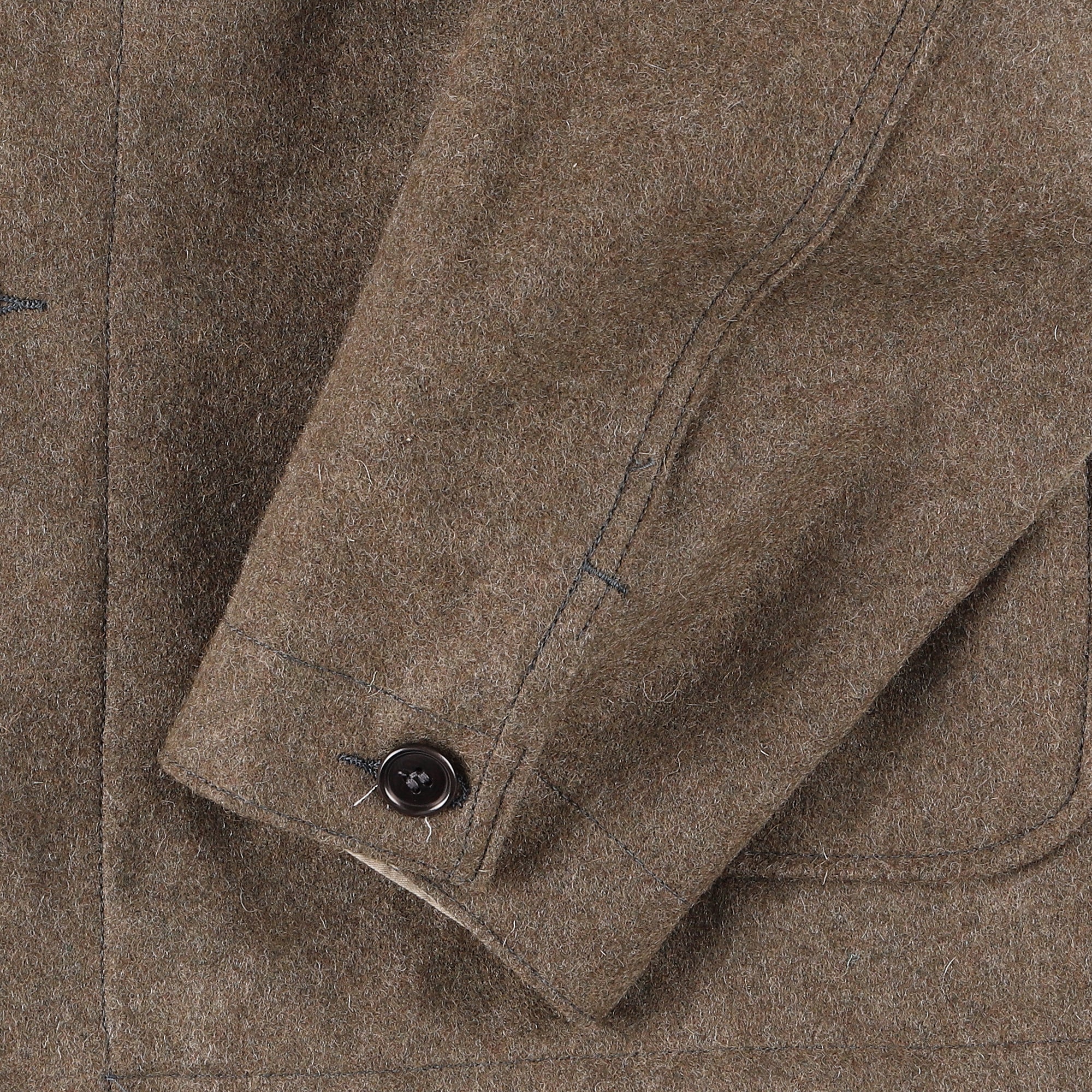 #2140 OK Rider WM3 : wool melton khaki "Dead Stock"