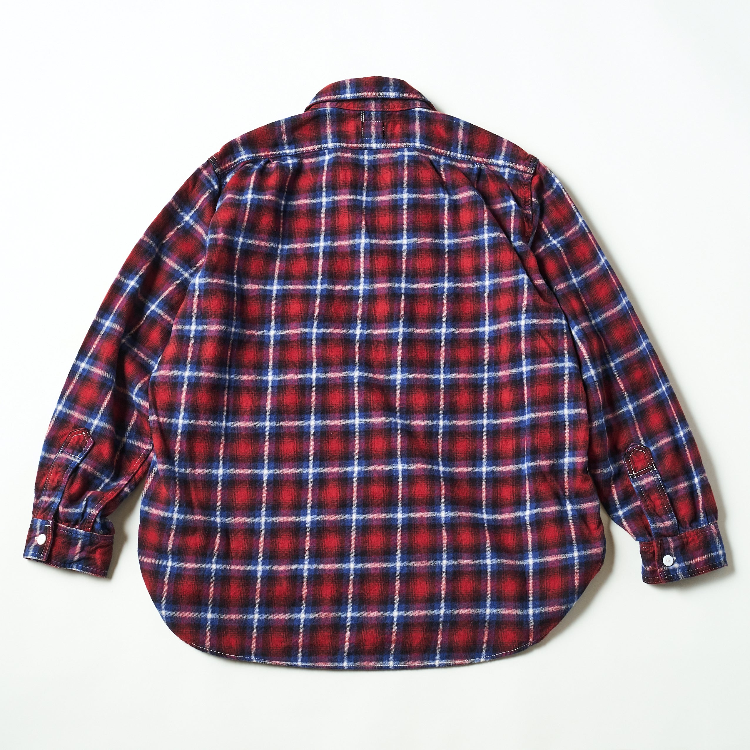 #3216-FP4 The NAVY CUT 2 : cotton flannel plaid red