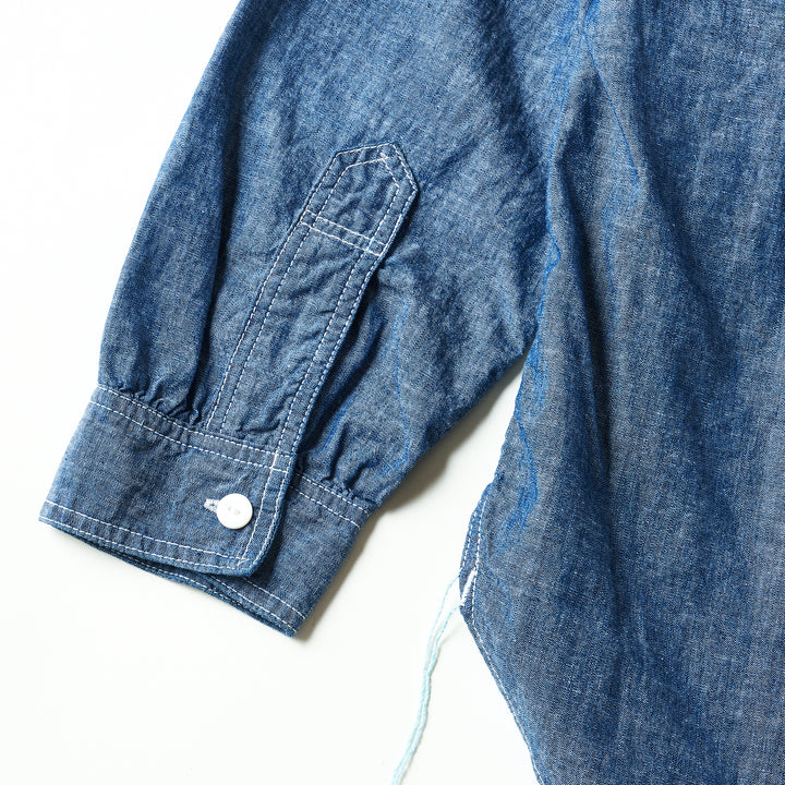 3216-11 The NAVY CUT 2 : chambray indigo – POST OʼALLS