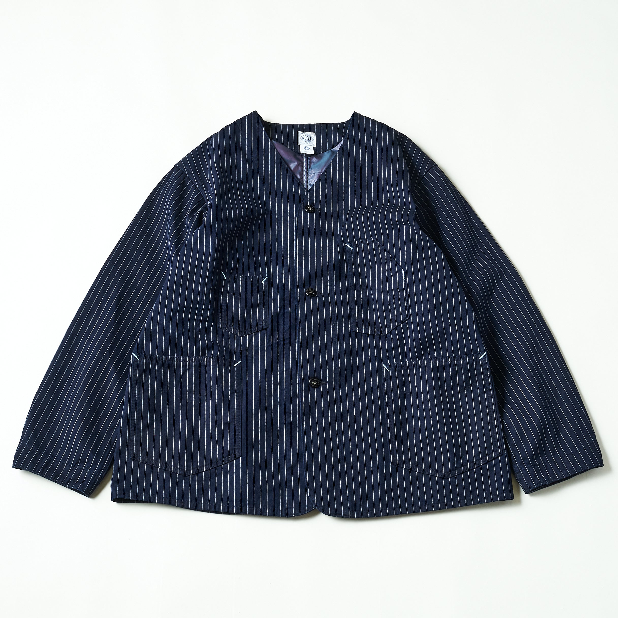 #3111DV-GS De Luxe Railroader 2 DV : Gangster Stripe w/taffeta lining indigo