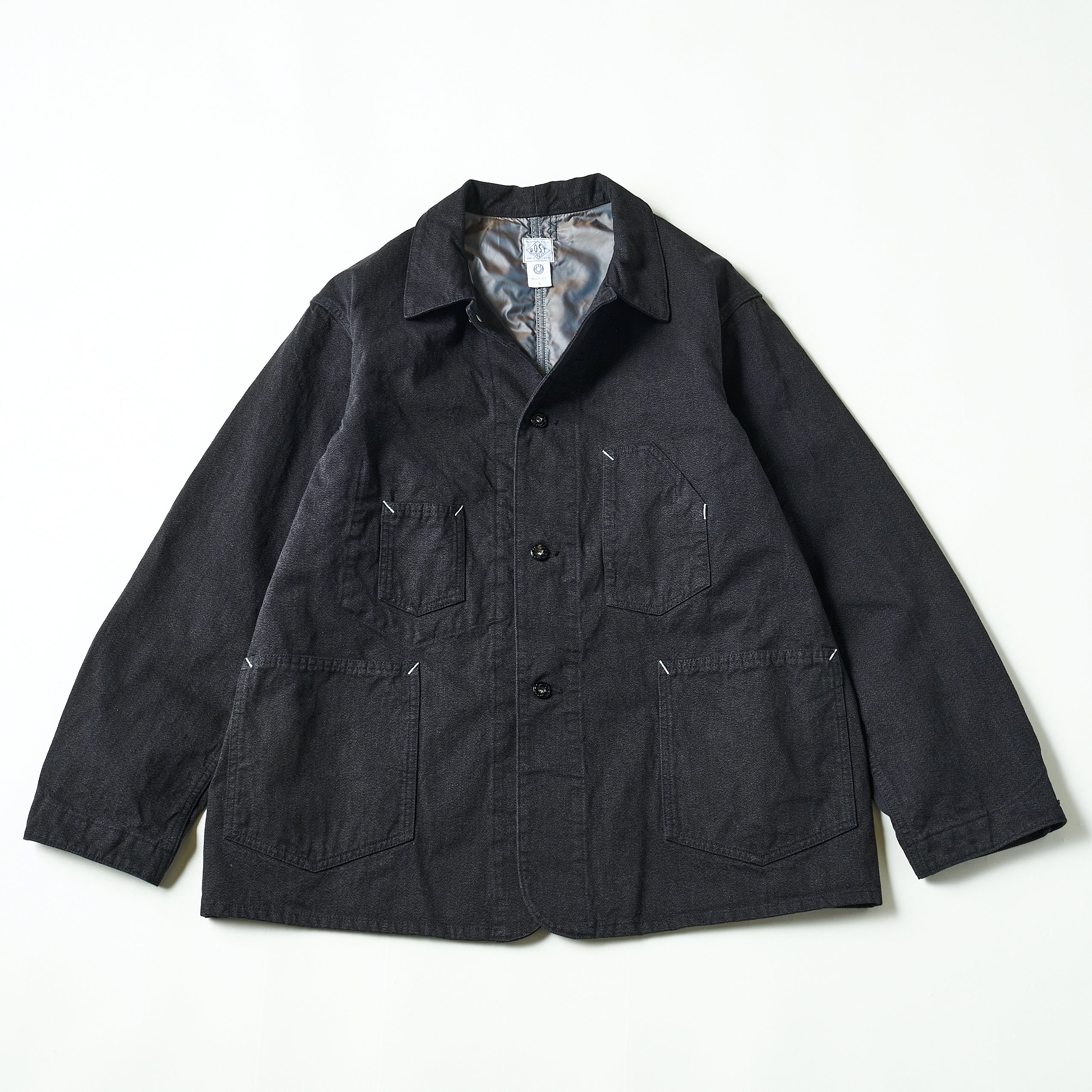 #3111-CC De Luxe Railroader 2 : cotton covert w/taffeta lining charcoal