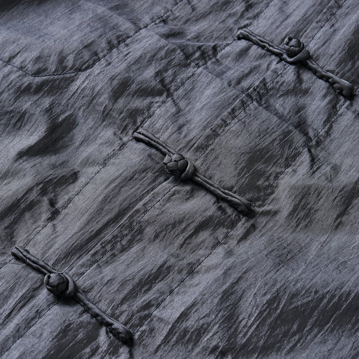 3107-CT1 POST Chinois : crinkle nylon taffeta charcoal