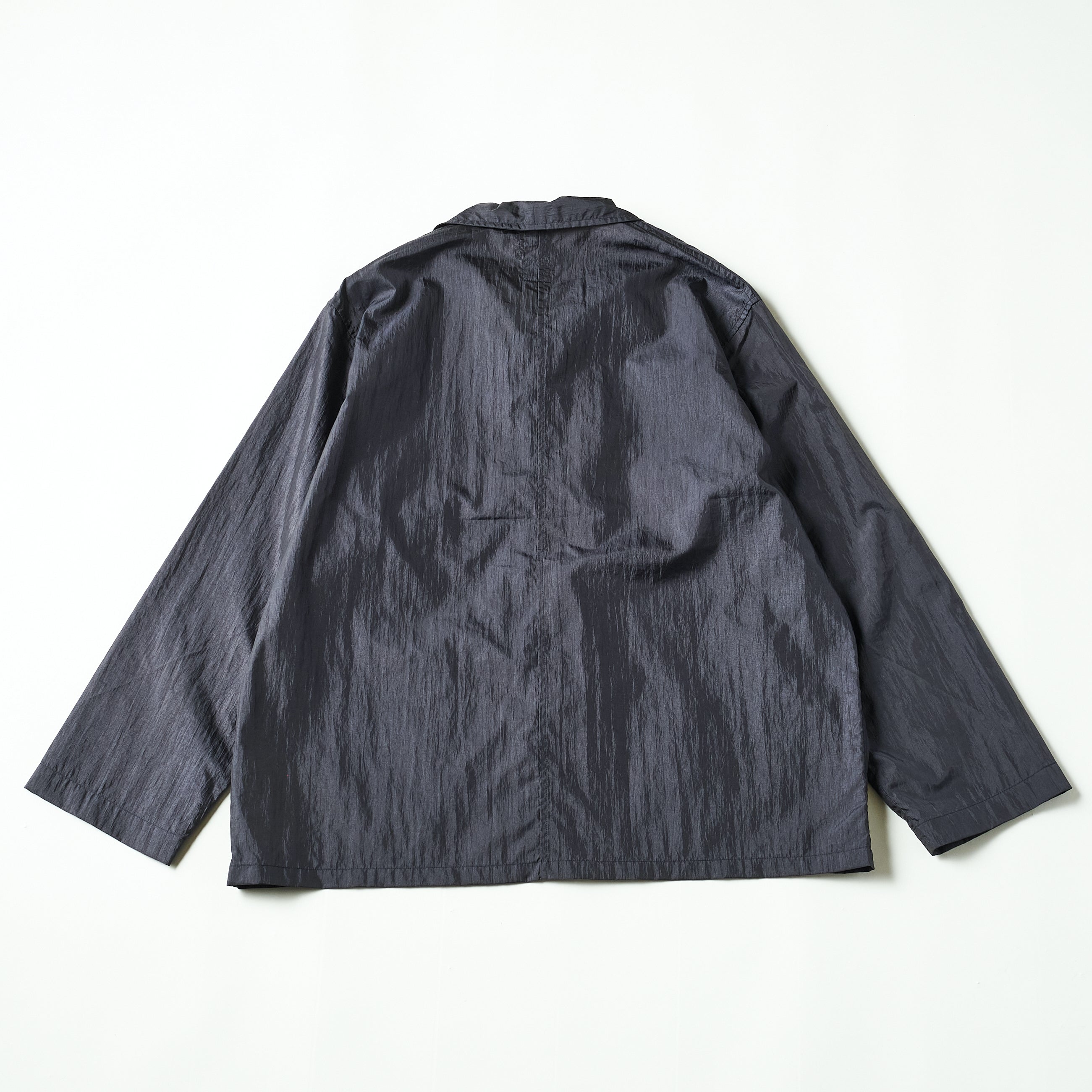 #3107-CT1 POST Chinois : crinkle nylon taffeta charcoal