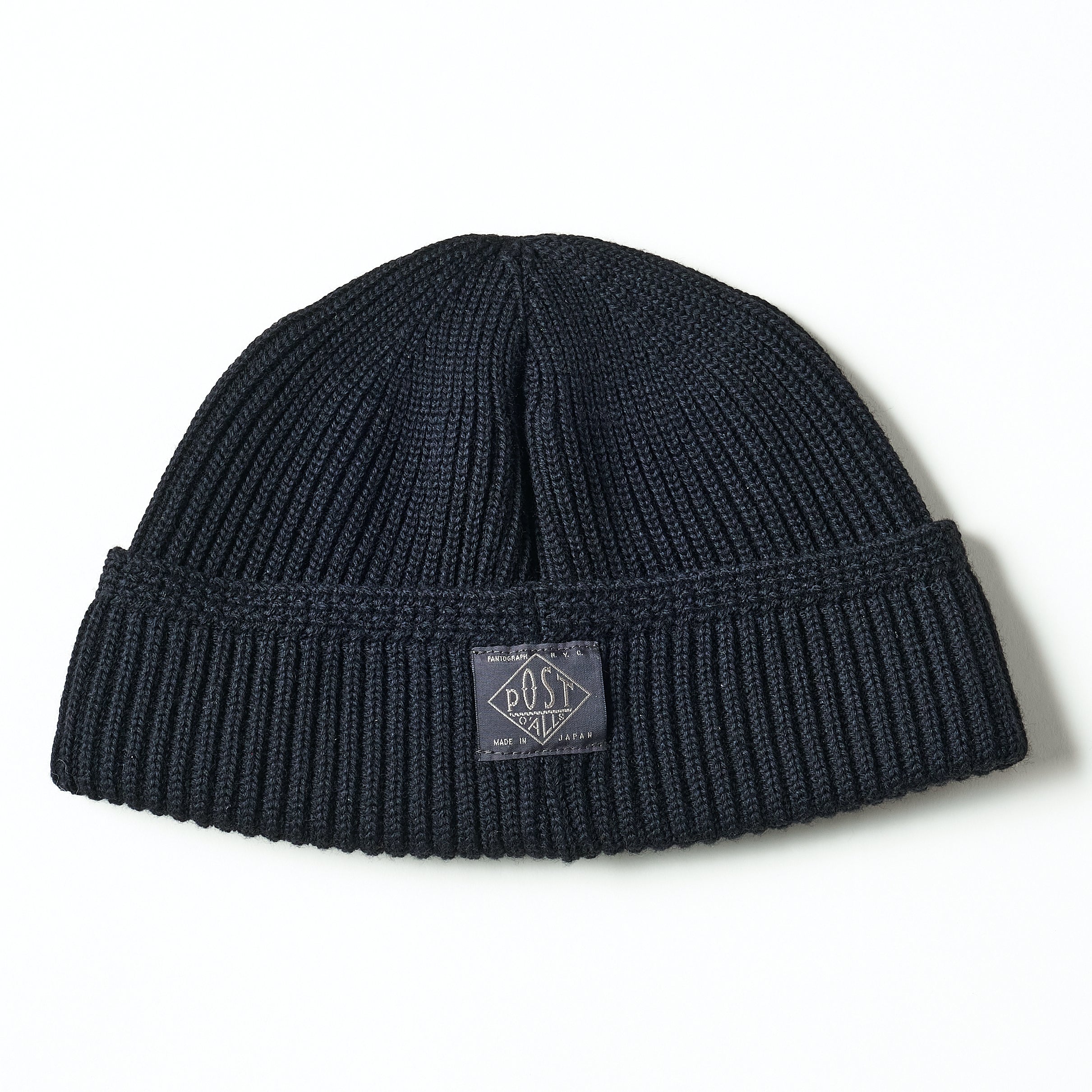 #4102-HG1 POST Beanie : high gauge wool knit black