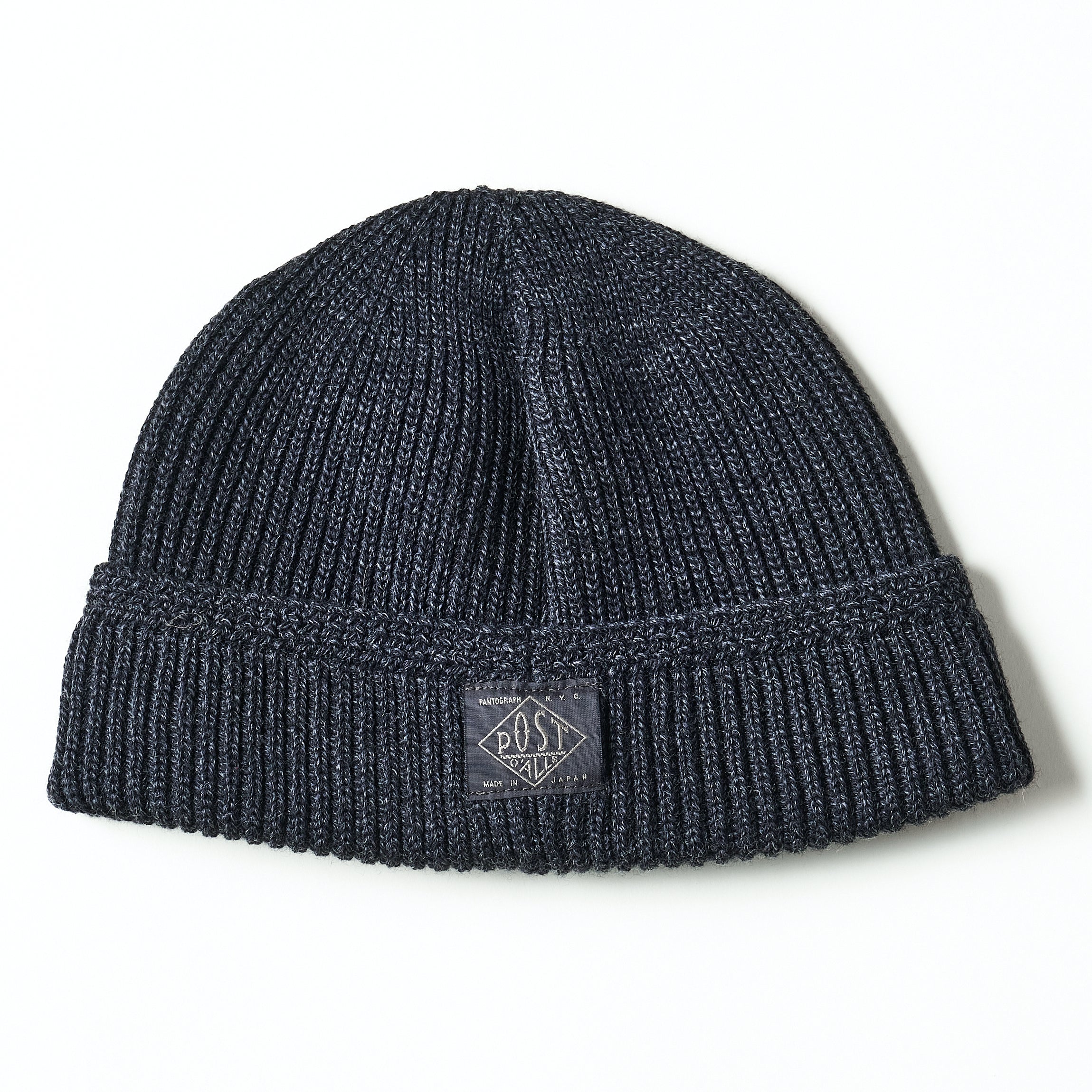 #4102-HG2 POST Beanie : high gauge wool knit chacoal heather 
