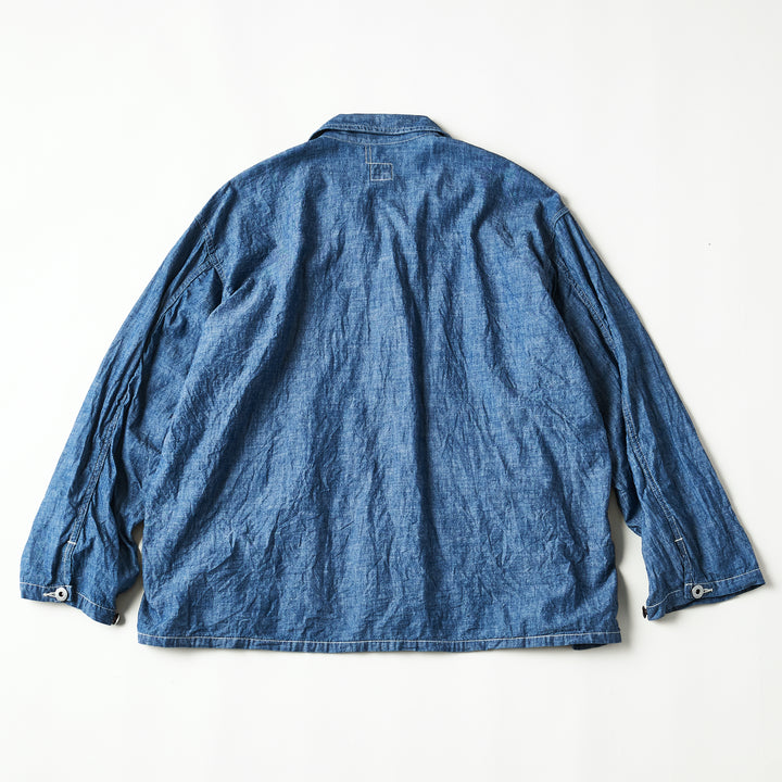 POST O'ALLS ARMY SHIRT chambray indigo | eBay