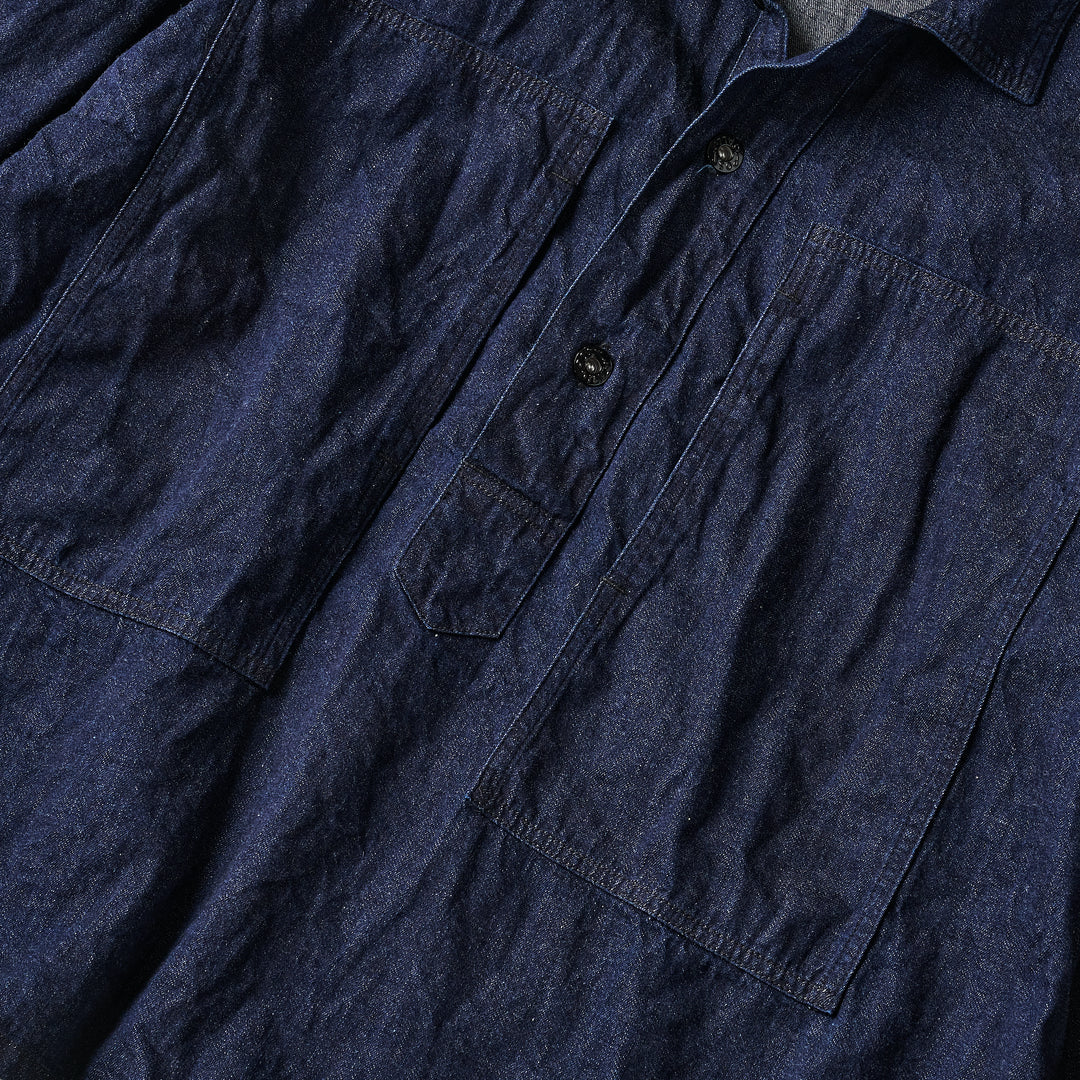 1204-8D Army Shirt : 8oz. denim indigo (23FW) – POST OʼALLS