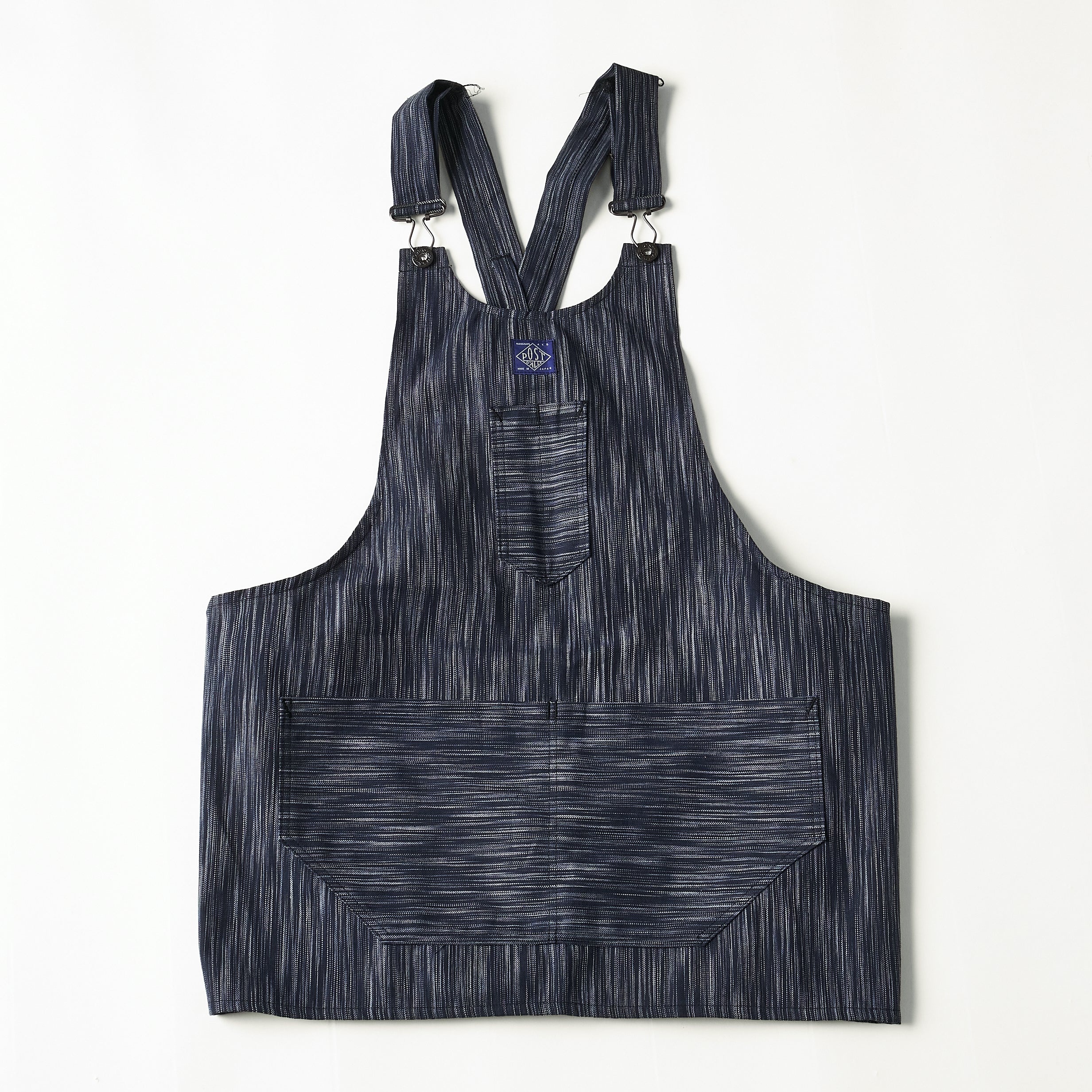 #3802-IKT POST Apron #2 : ikat indigo