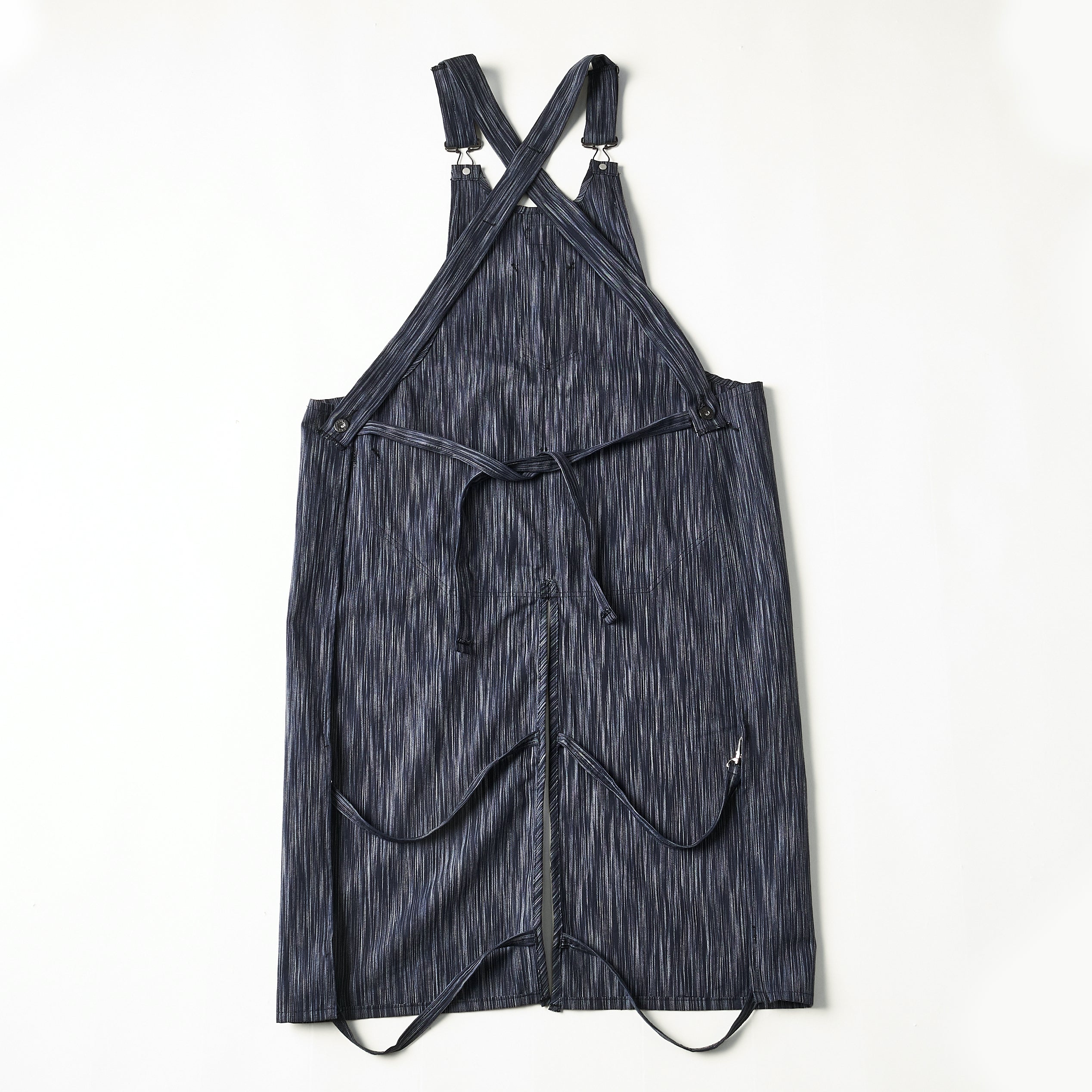 #3801-IKT POST Apron #1 : ikat indigo