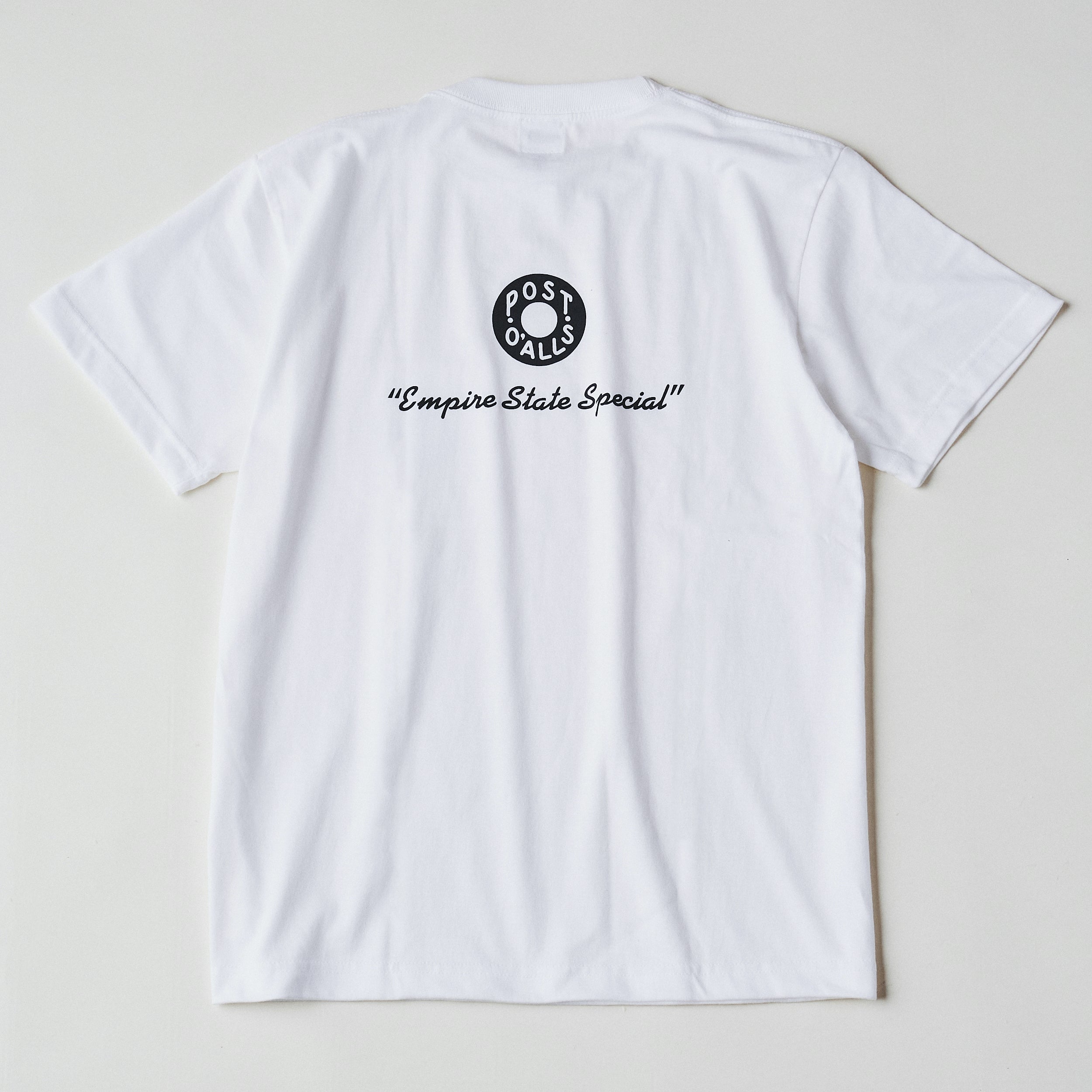 #3005 ESS pocket tee : cotton jersey white grey print (Shop Special)