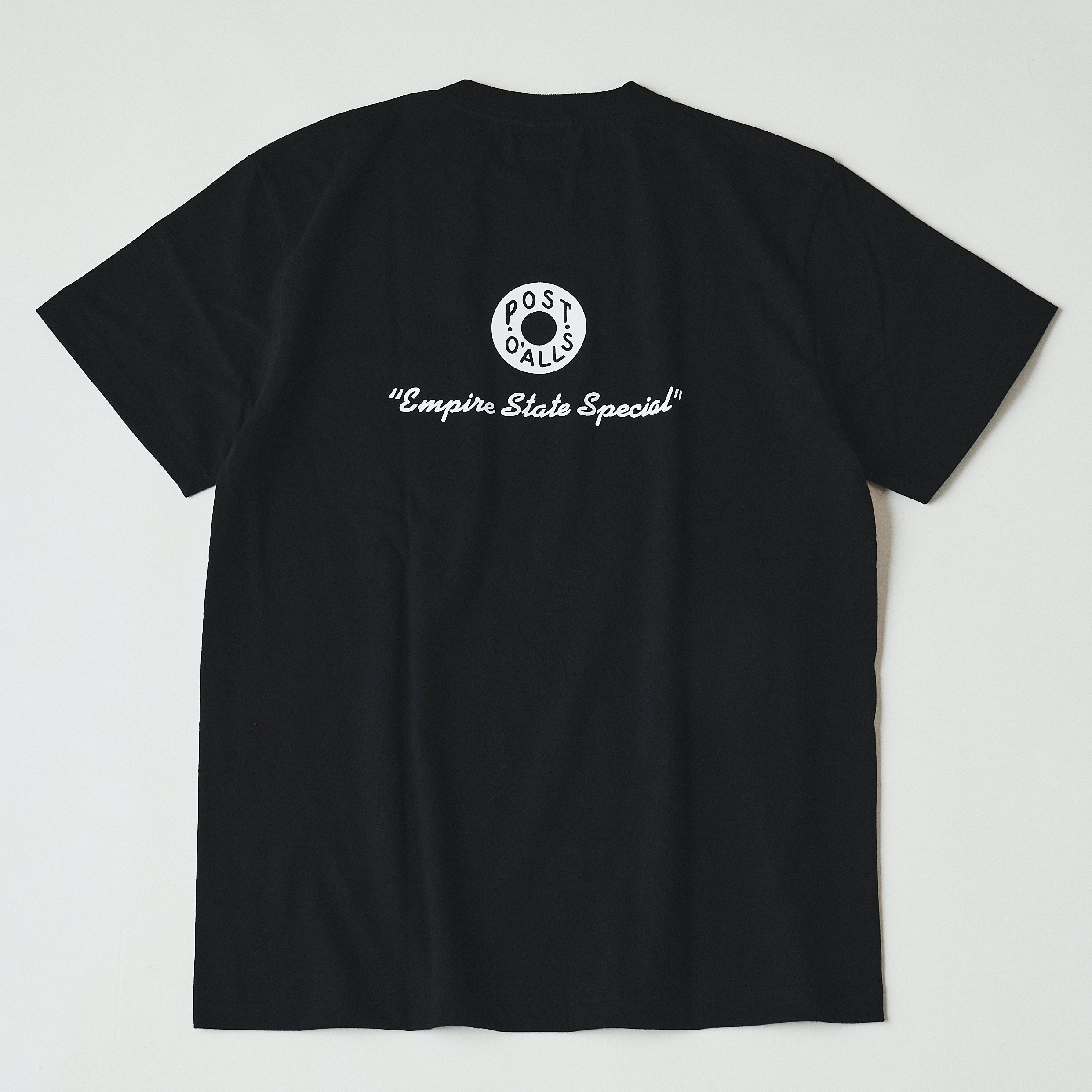 #3005 ESS pocket tee : cotton jersey black white print (Shop Special)