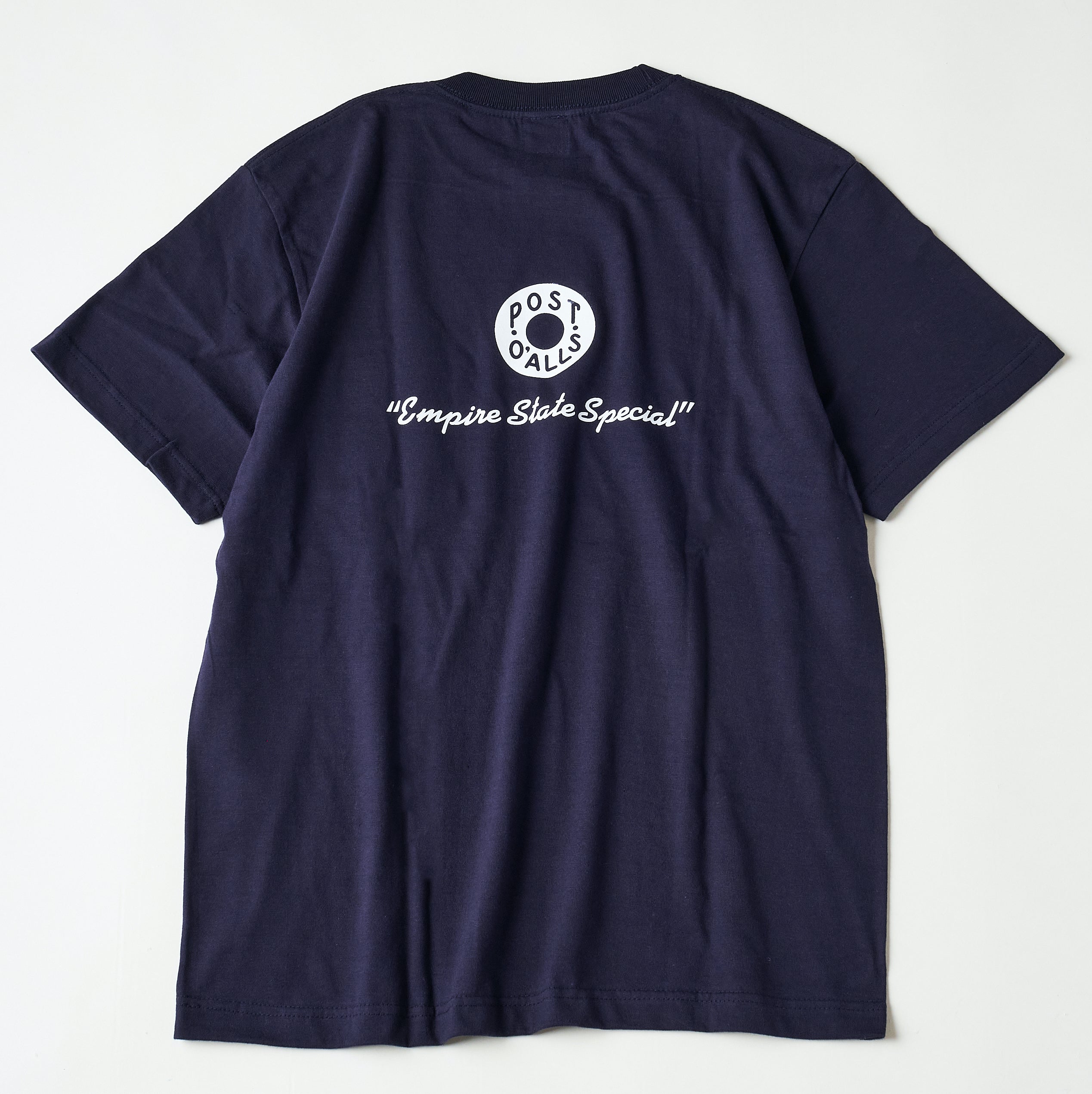 #3005 ESS pocket tee : cotton jersey navy white print (Shop Special)