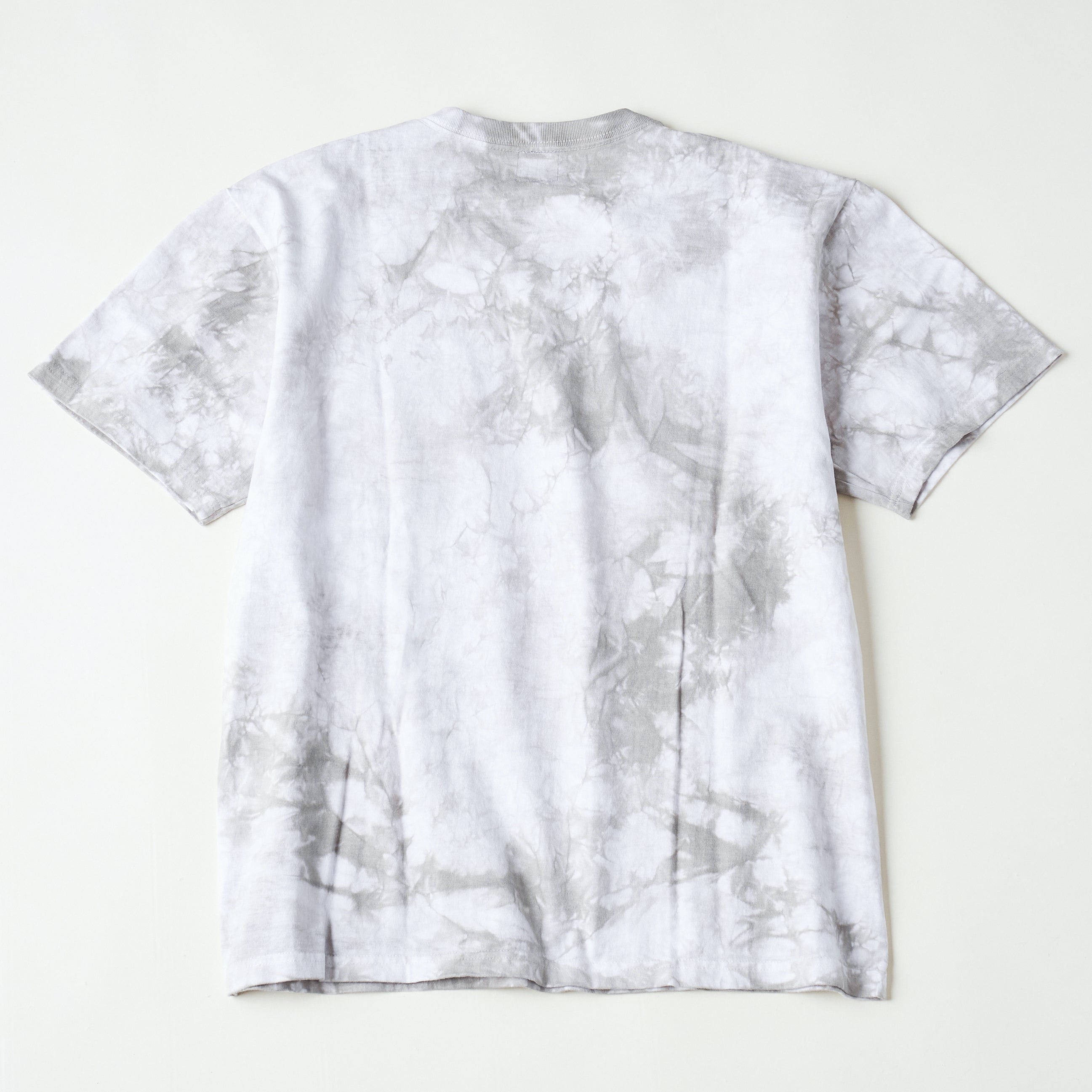 #3615 V Pocket Tee HJT2 : heavyeight jersey white x grey tie dye