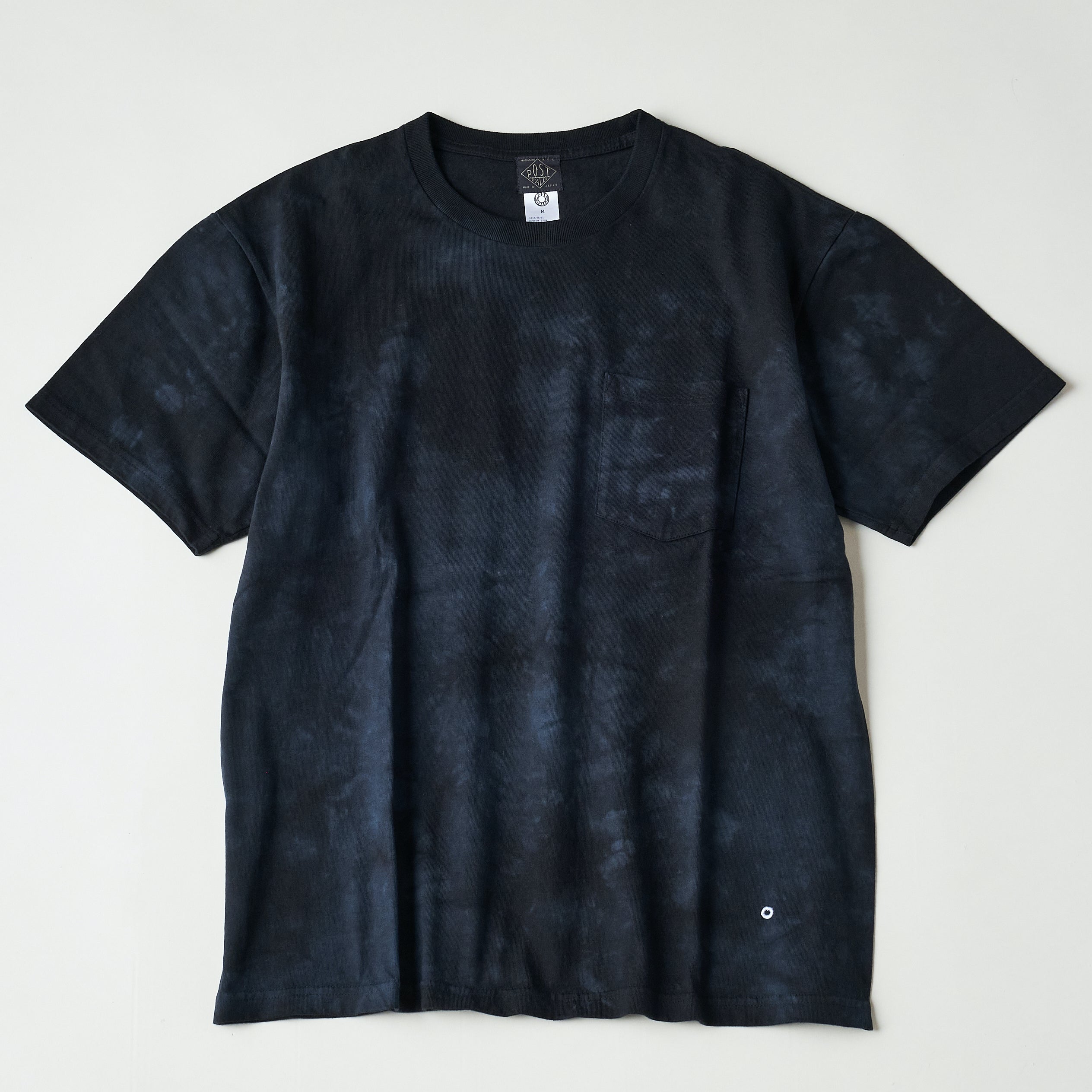 #3614 Crew Pocket T HJT1 : heavy wt. jersey dk navy x grey tie dye