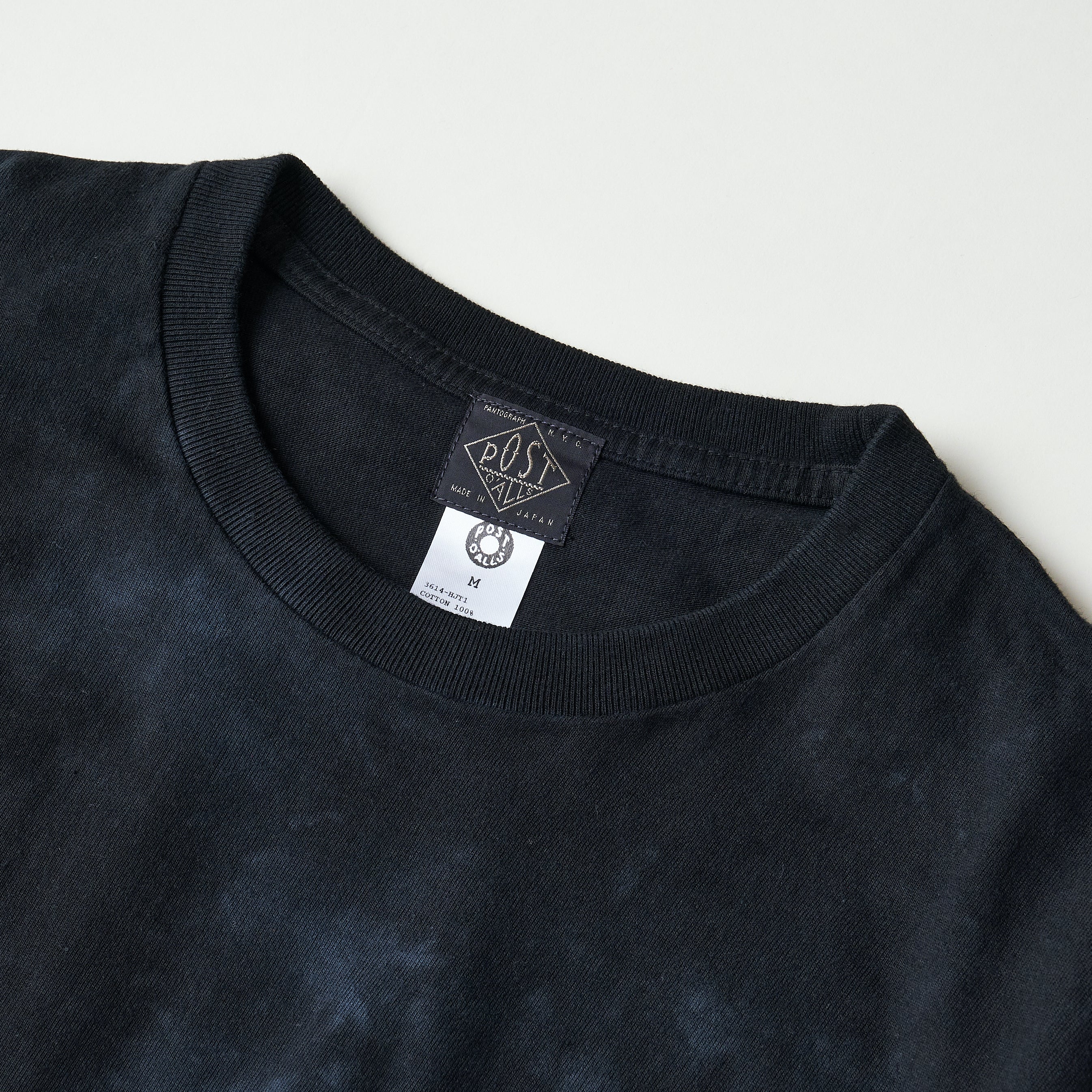 #3614 Crew Pocket T HJT1 : heavy wt. jersey dk navy x grey tie dye