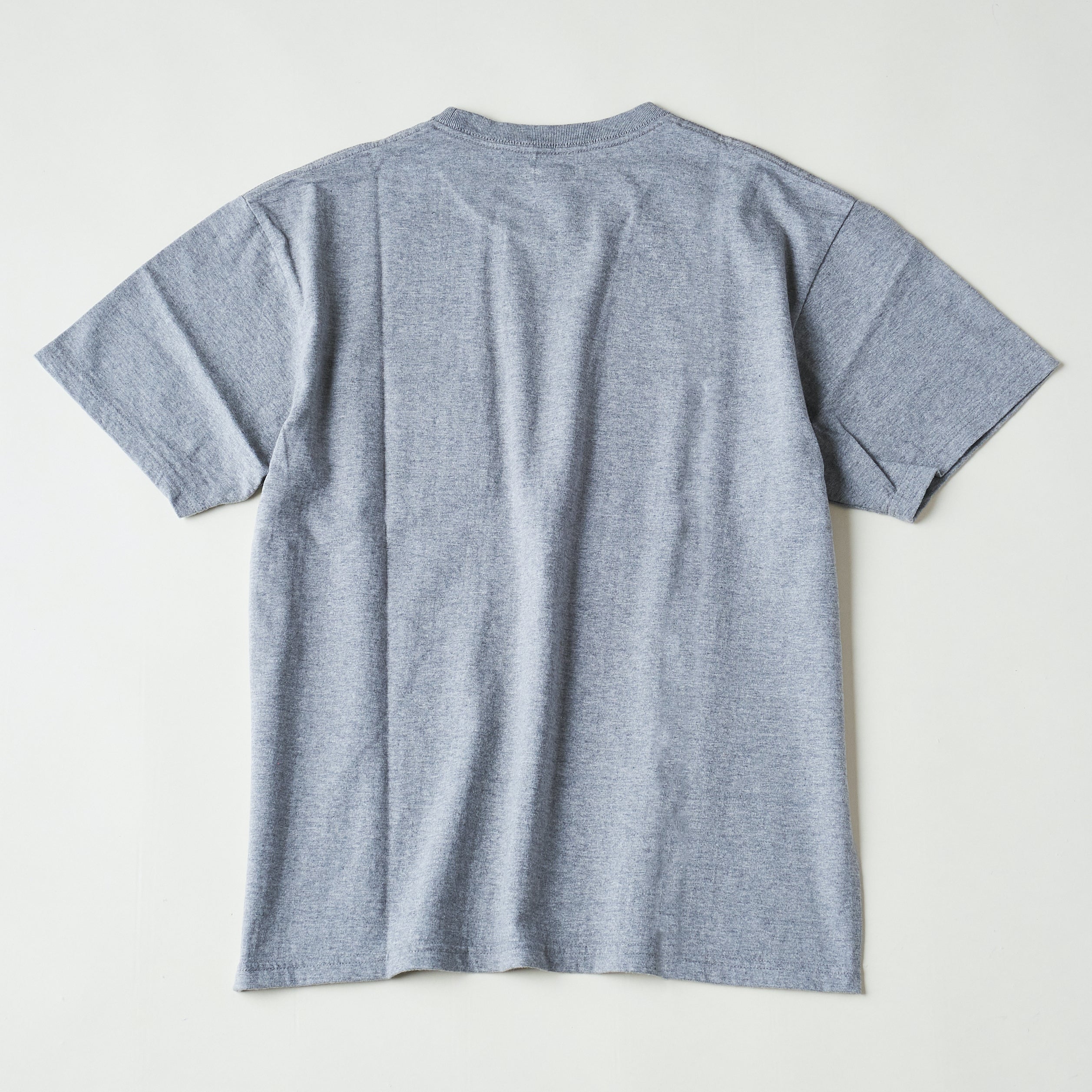 #3614 Crew Pocket T HJH : heavy wt. jersey grey heather