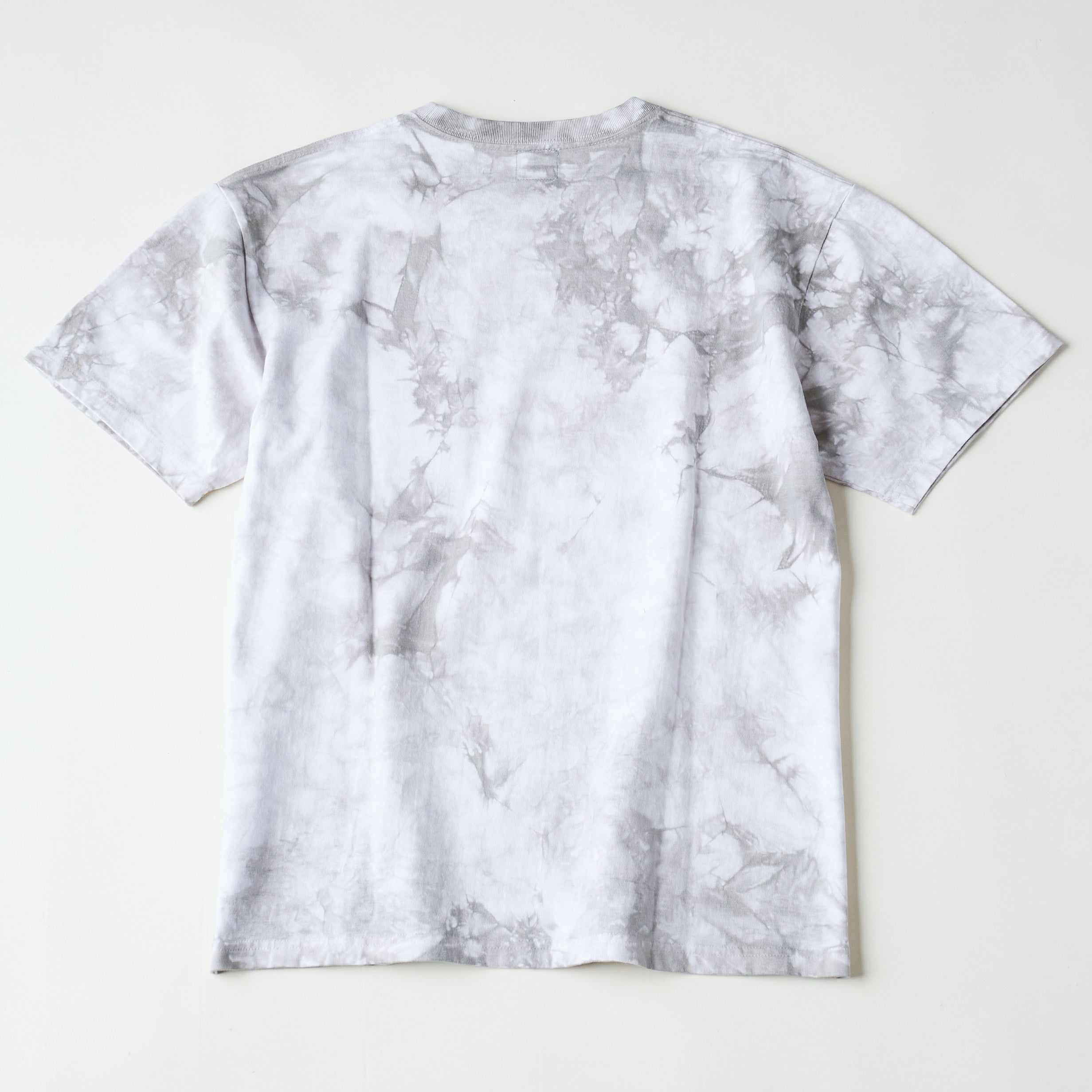 #3614 Crew Pocket T HJT2 : heavy wt. jersey white x grey tie dye