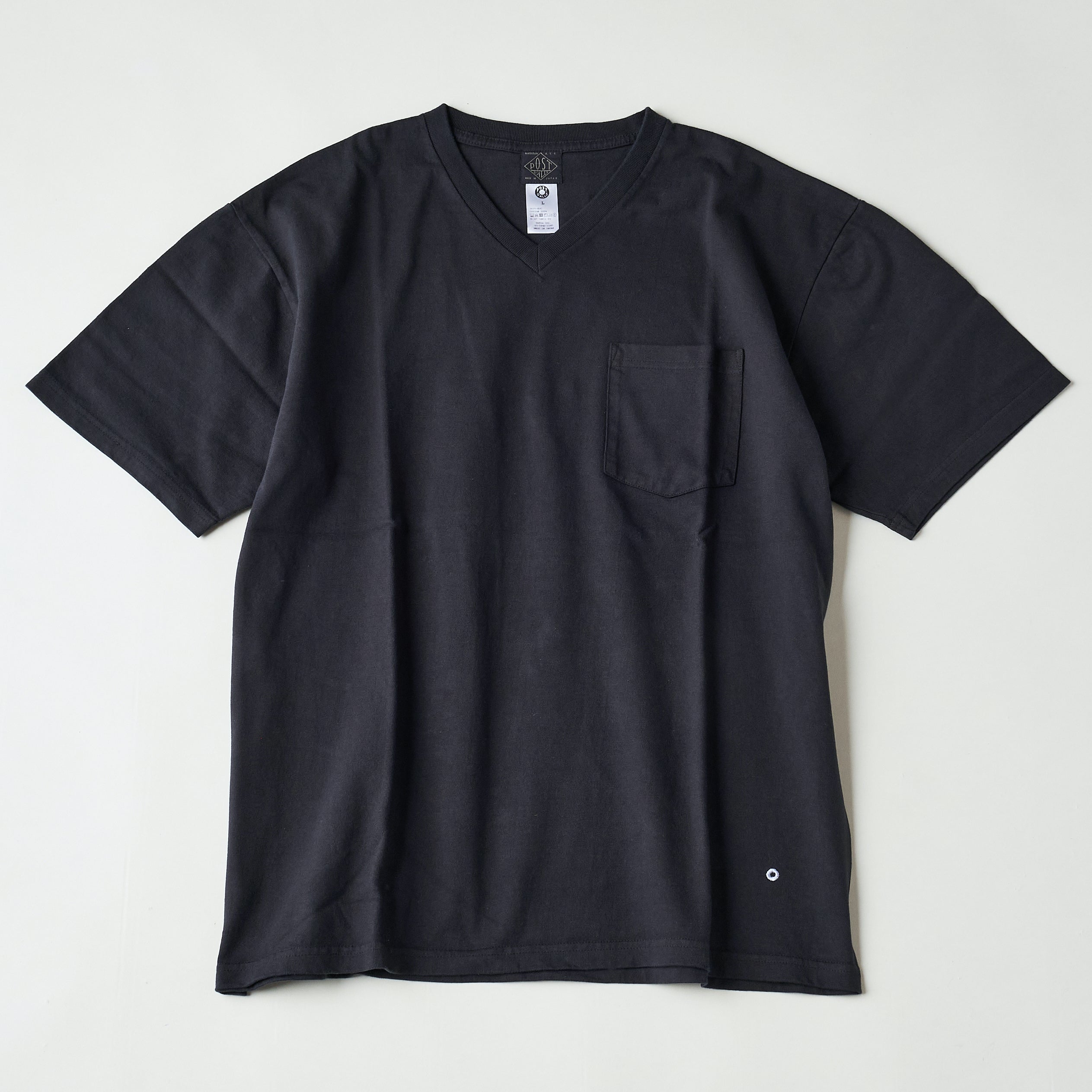 #3615-HJC V Pocket Tee : heavyweight jersey charcoal