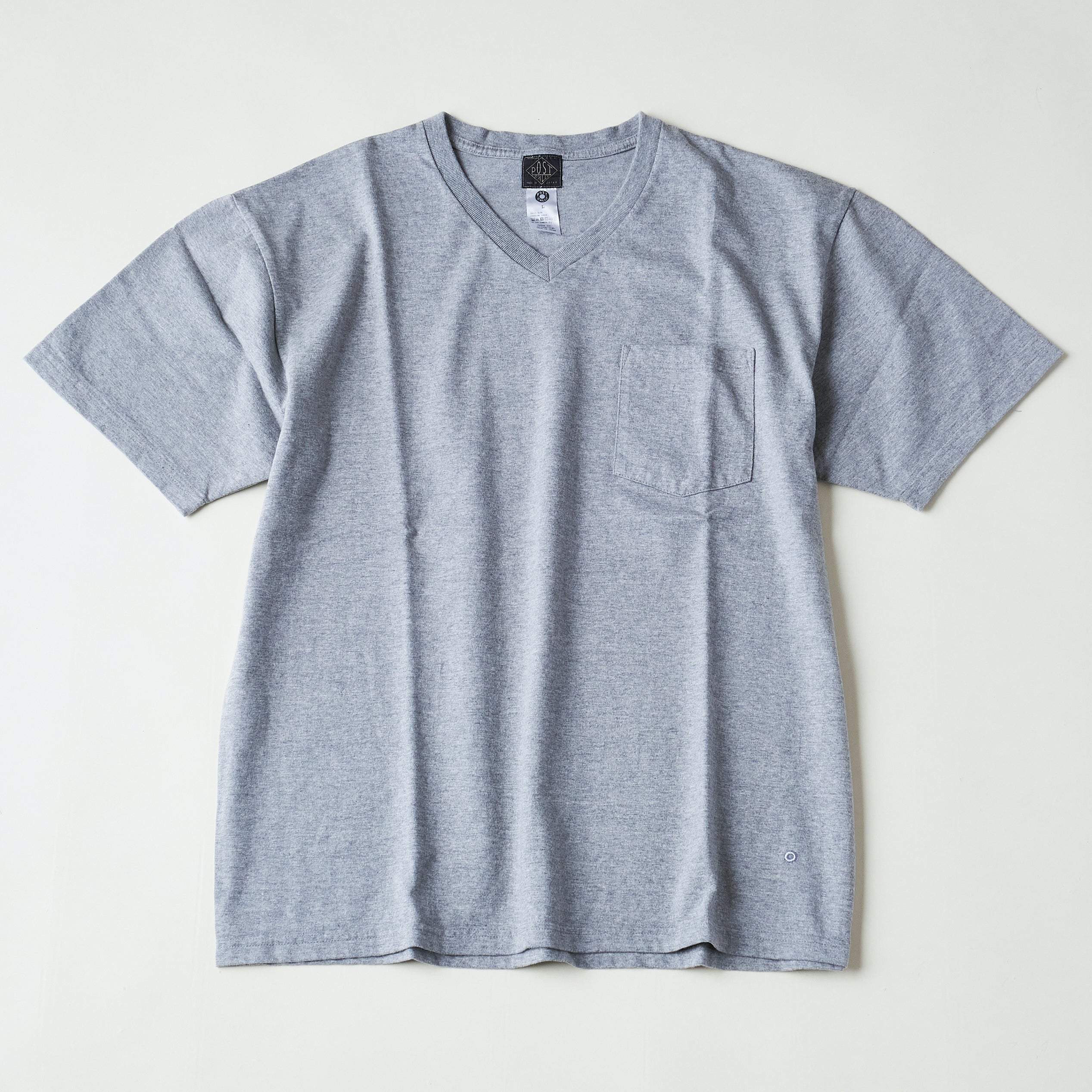 #3615 V Pocket Tee HJH : heavyweight jersey grey heather
