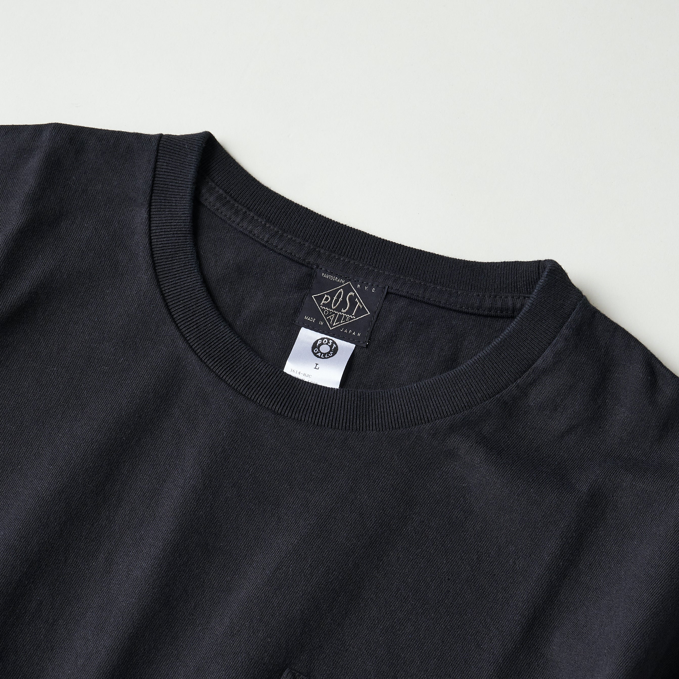 #3614 Crew Pocket T HJC : heavy weight jersey charcoal 
