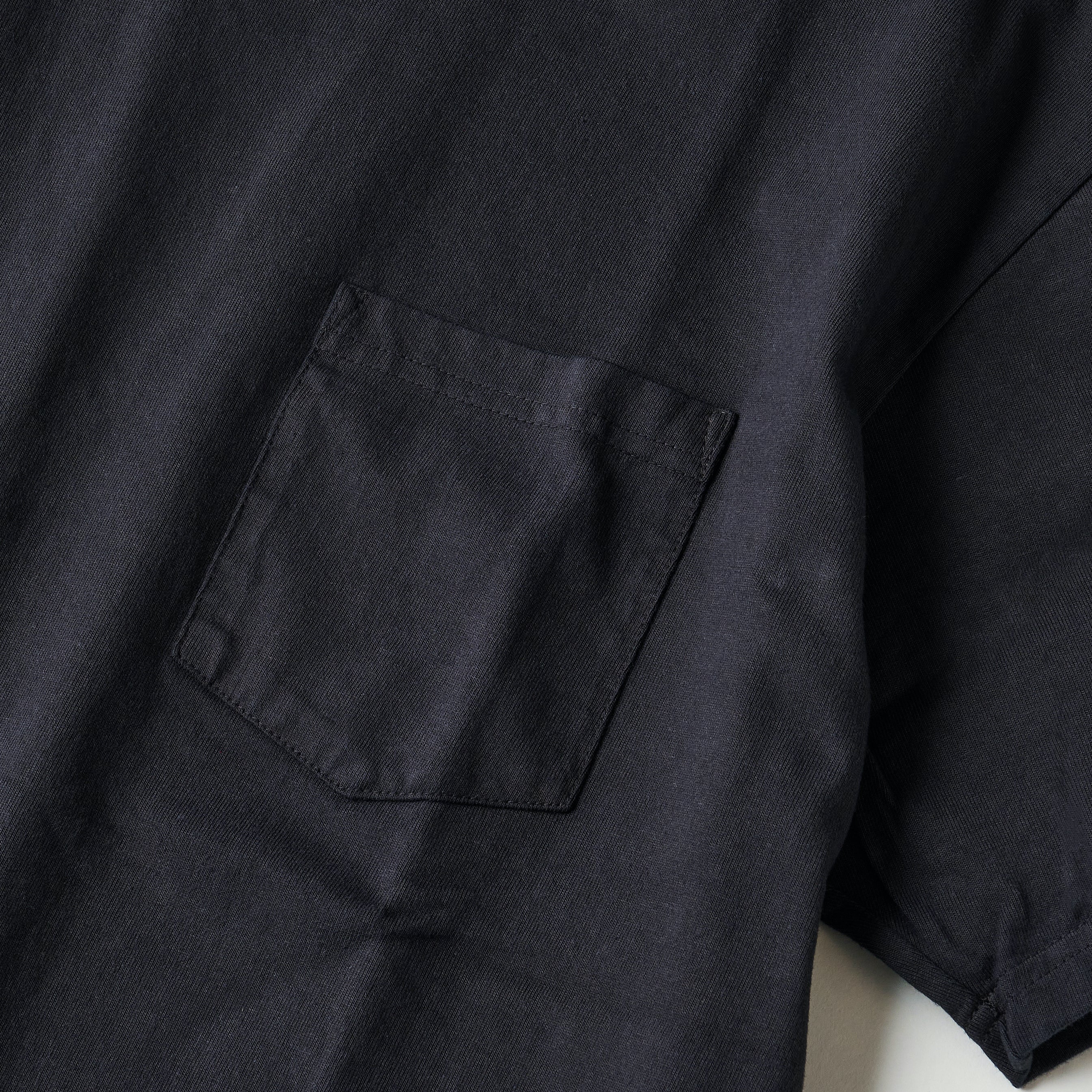 #3614 Crew Pocket T HJC : heavy weight jersey charcoal 