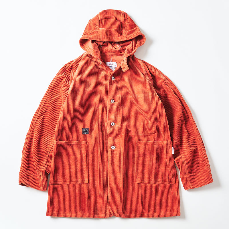 Post Overalls x Battenwear SB40 W/Hood : 5 Wale corduroy Burnt Orange 