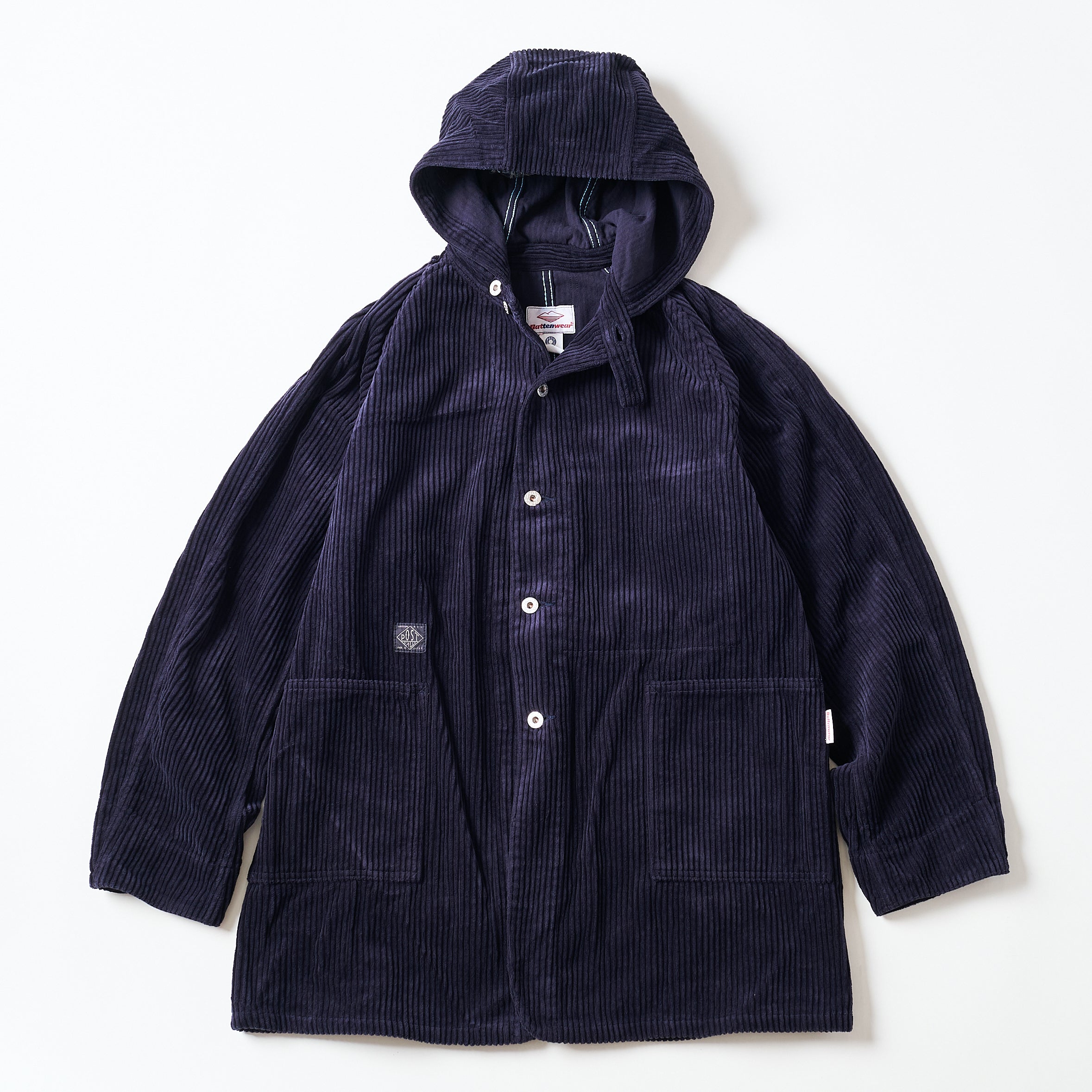 Post Overalls x Battenwear SB40 W/Hood : 5 Wale corduroy Navy 