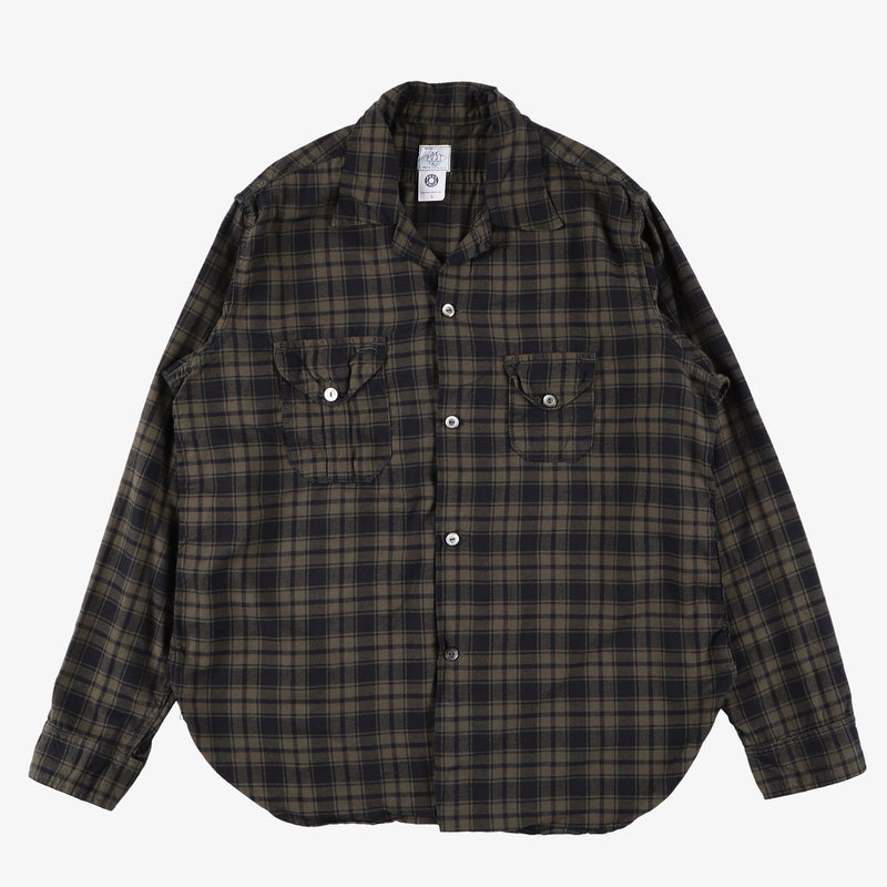 2214-FP2 E-Z Cruz shirt : plaid flannel navy/olive