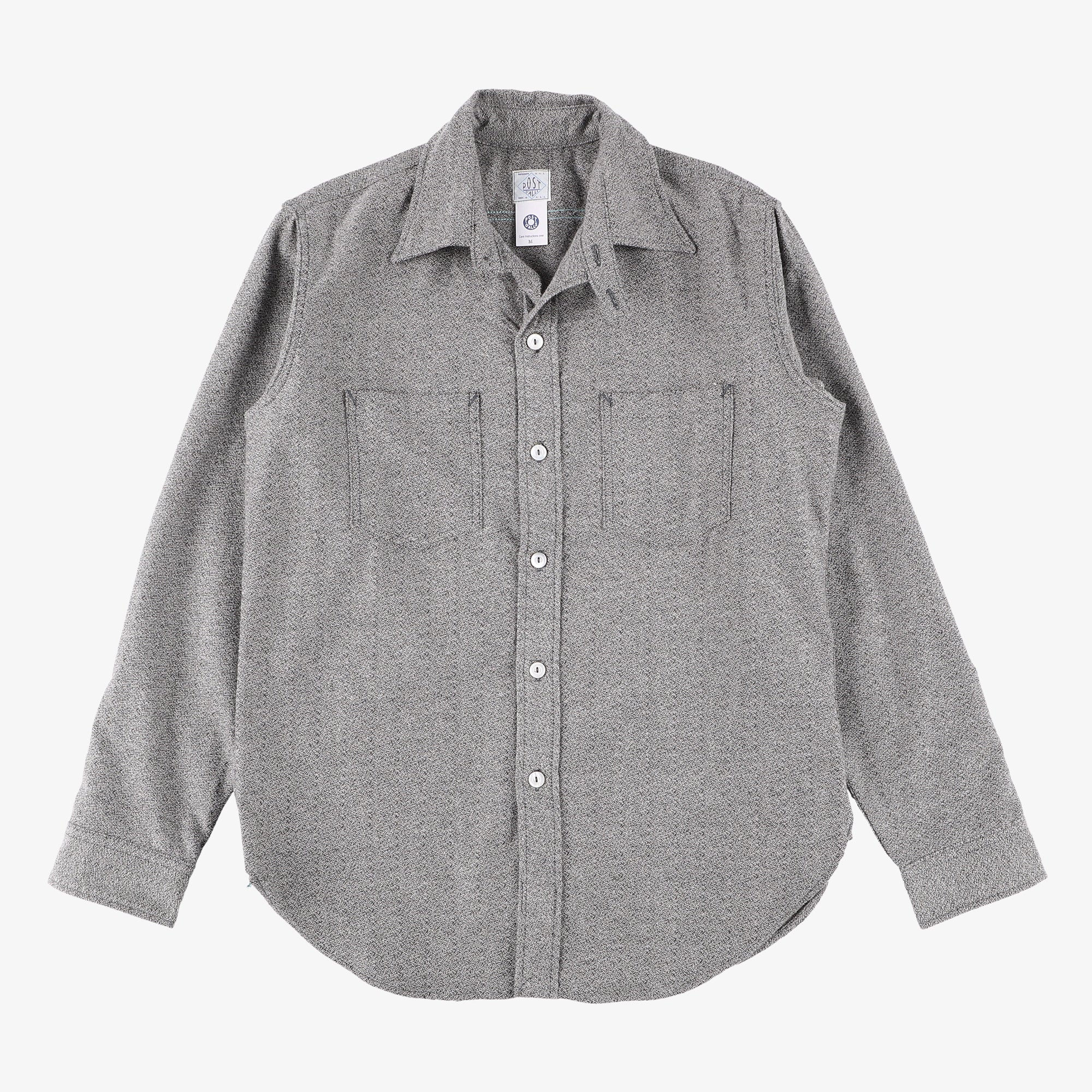 #2216-HF The POST III-R-W : heather flannel lt. grey