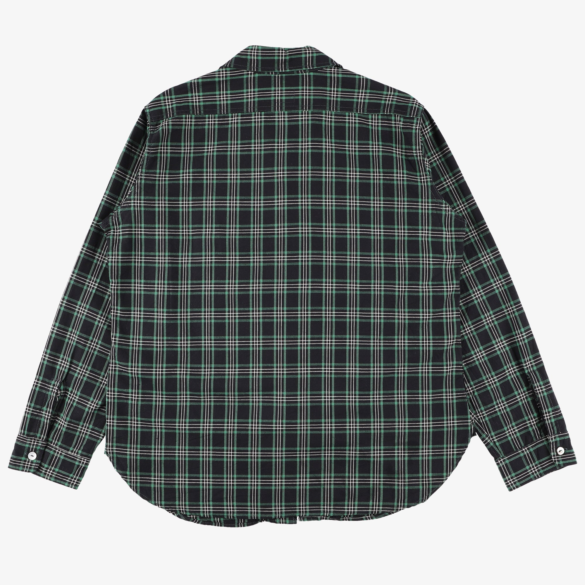 #2216 The POST III-R-W PT : plaid twill black/green/white
