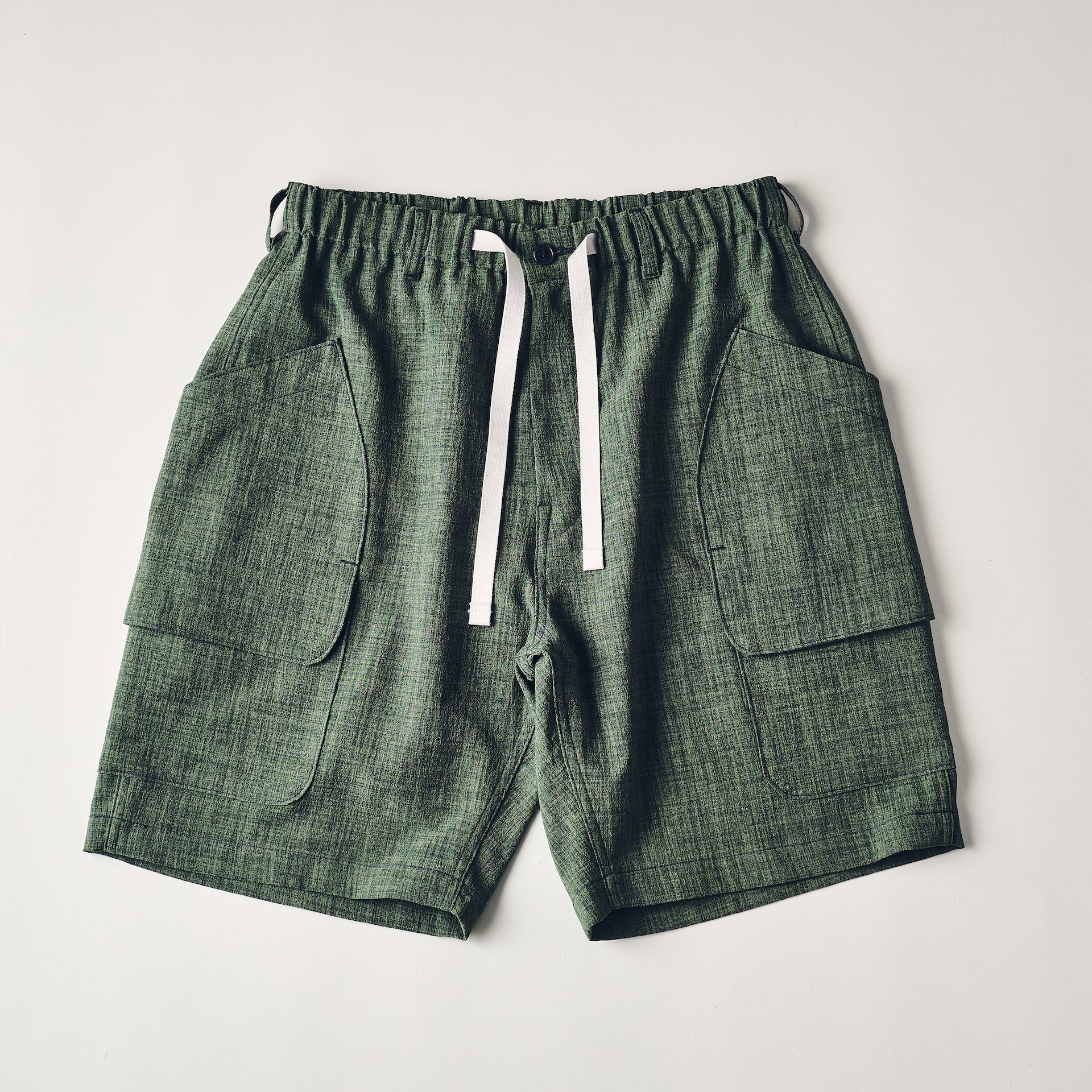 #2323E-PHG E-Z DEE`s Shorts : poly heather green tea