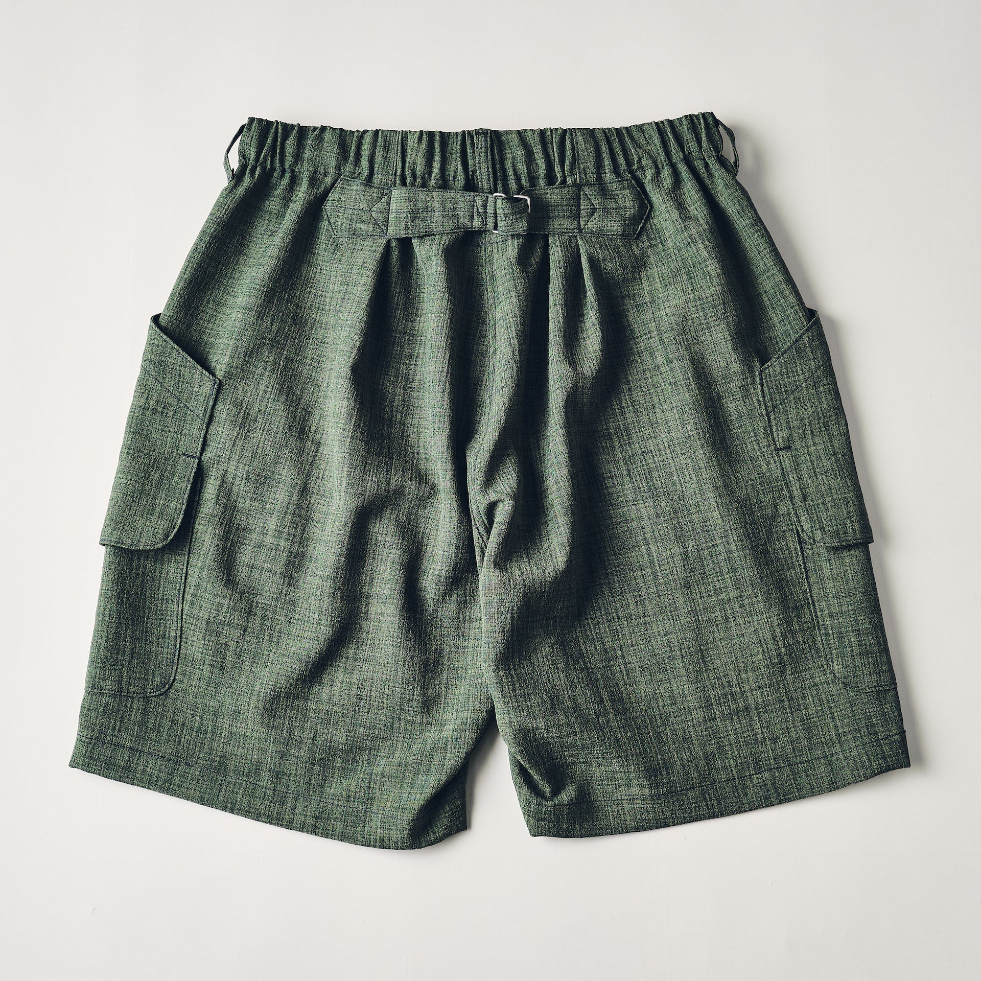 #2323E-PHG E-Z DEE`s Shorts : poly heather green tea