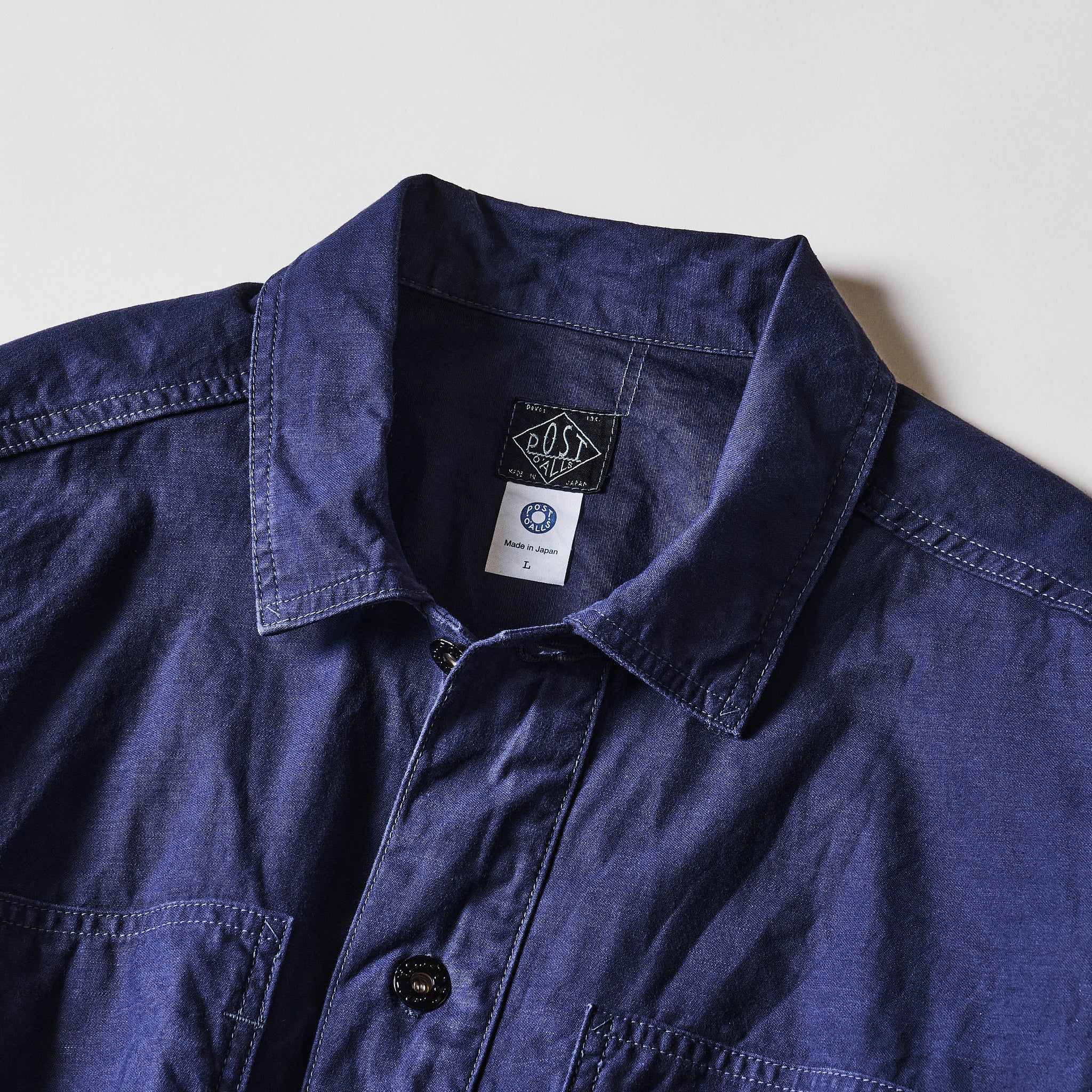 #1204-VMN Army Shirt : vintage sateen navy (23FW)