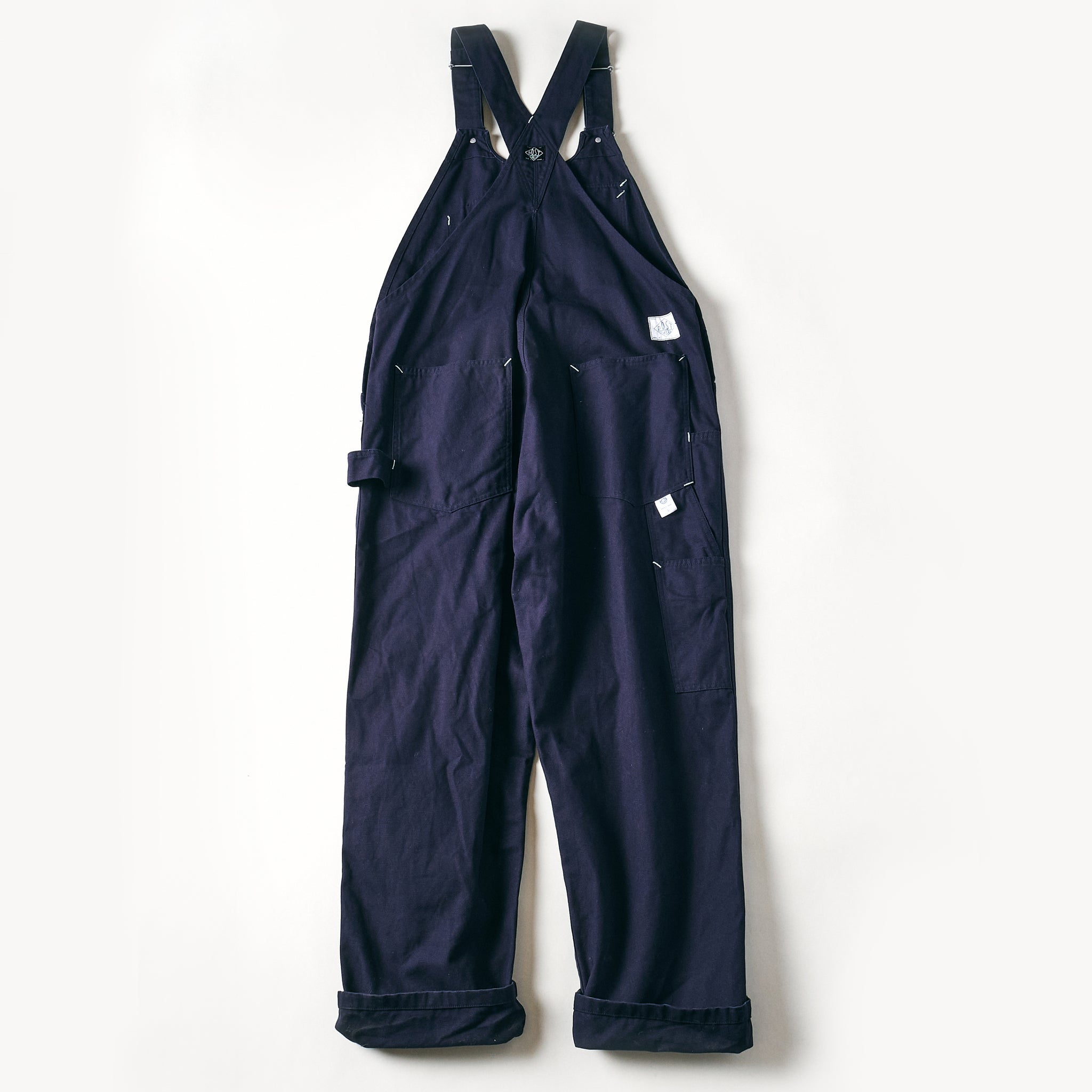 #1402-COD No.2 Overalls : cotton canvas dark navy