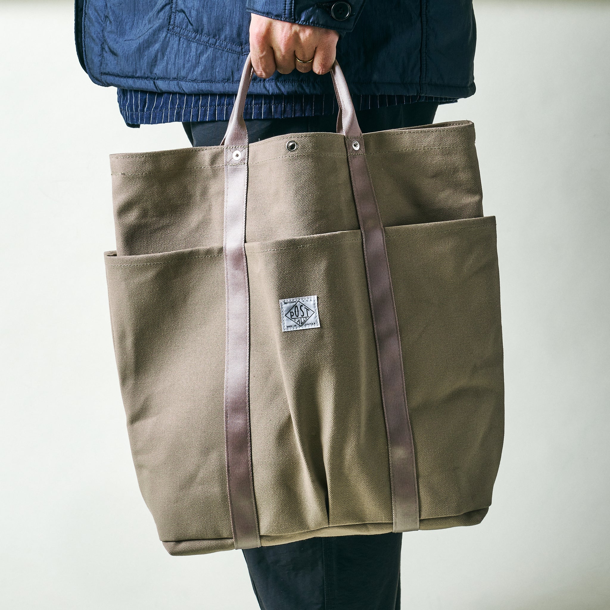 #4202-CK POS-Tote 2 : cotton canvas khaki