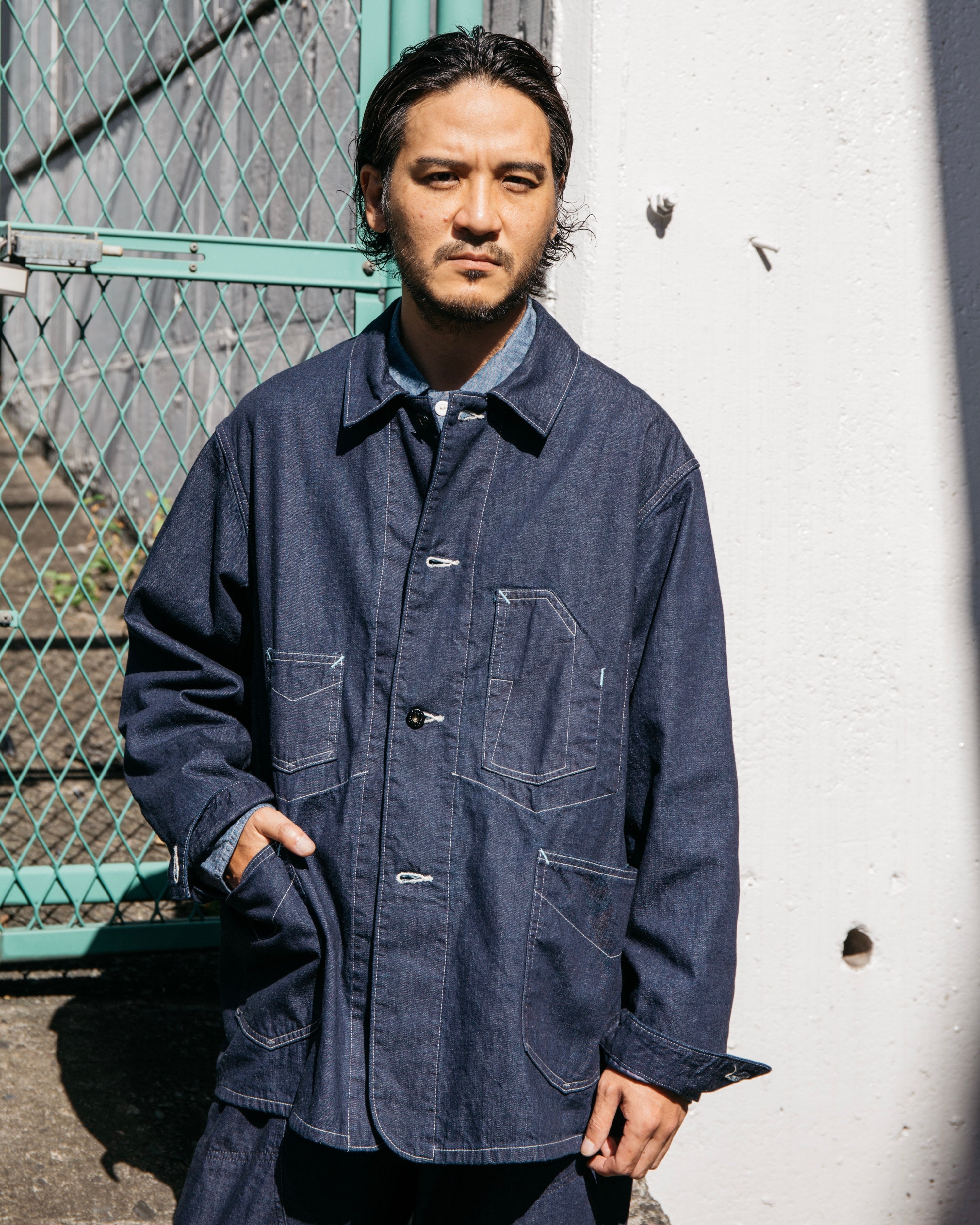 #3111-8DI De Luxe Railroader 2 : 8 oz. denim w/taffeta lining indigo